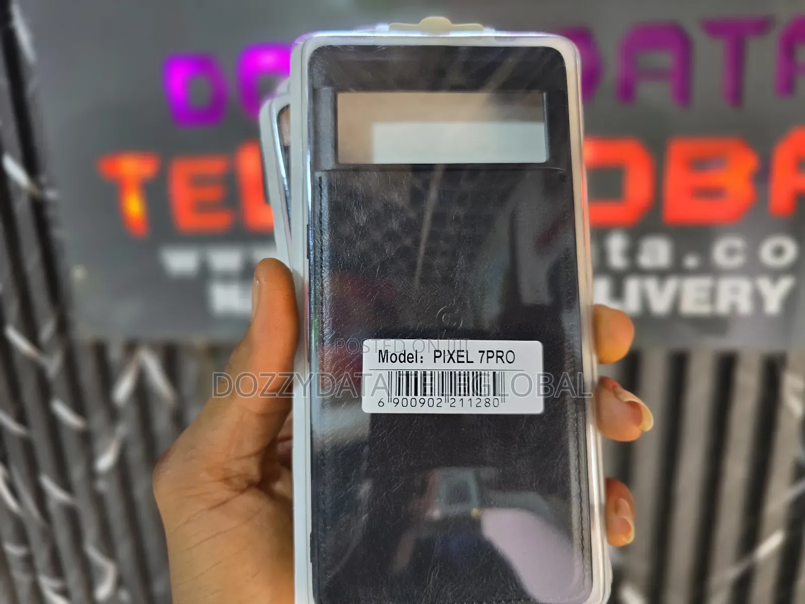 Google Pixel 7 Pro Leather Case (Black and Brown)