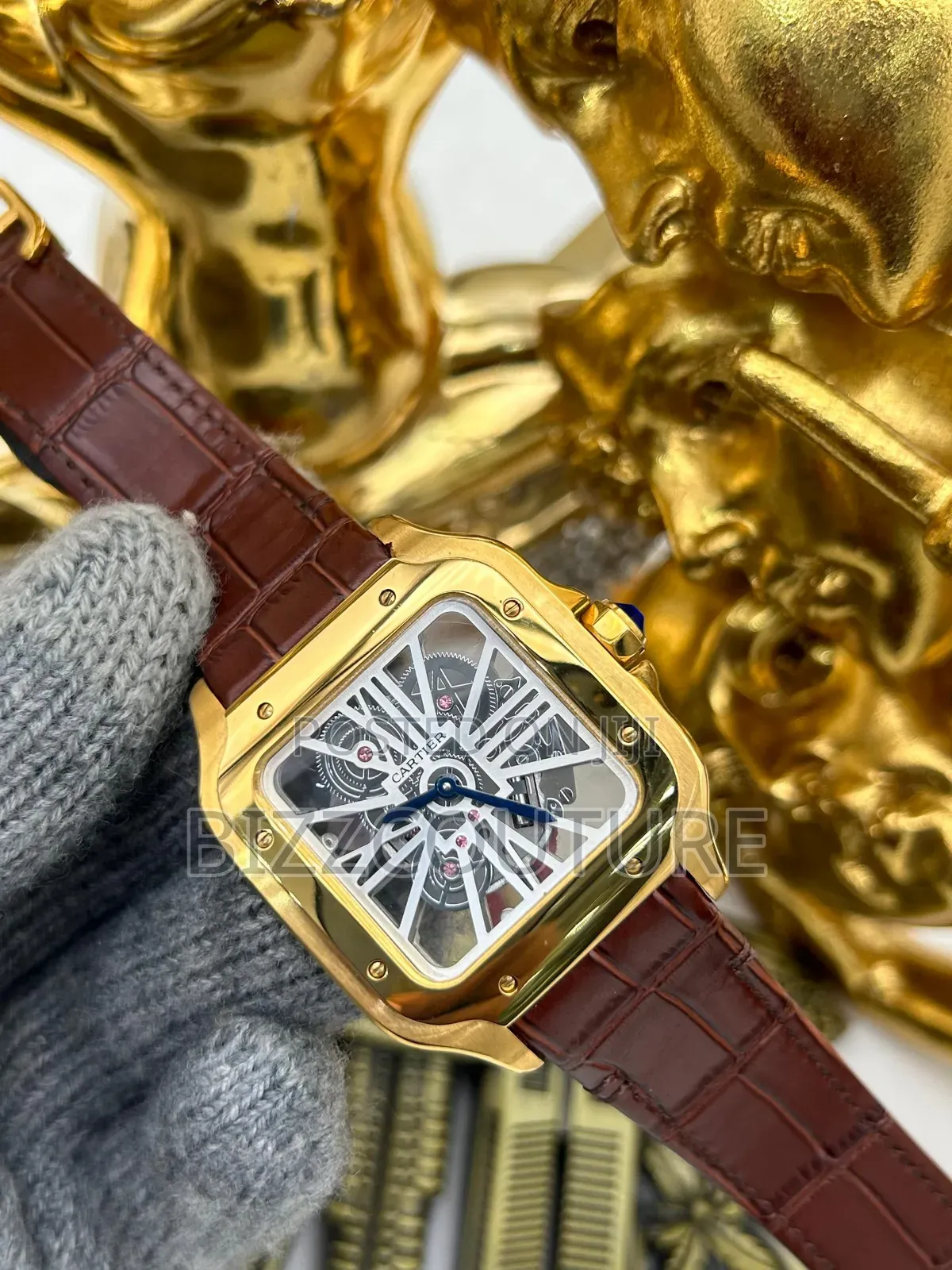 Original Cartier Brown Strap Watch Available in Store