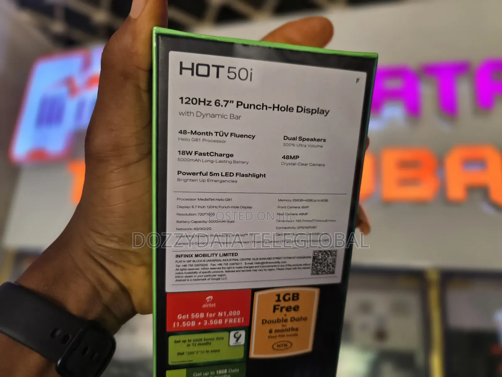 New Infinix Hot 50i 256 GB
