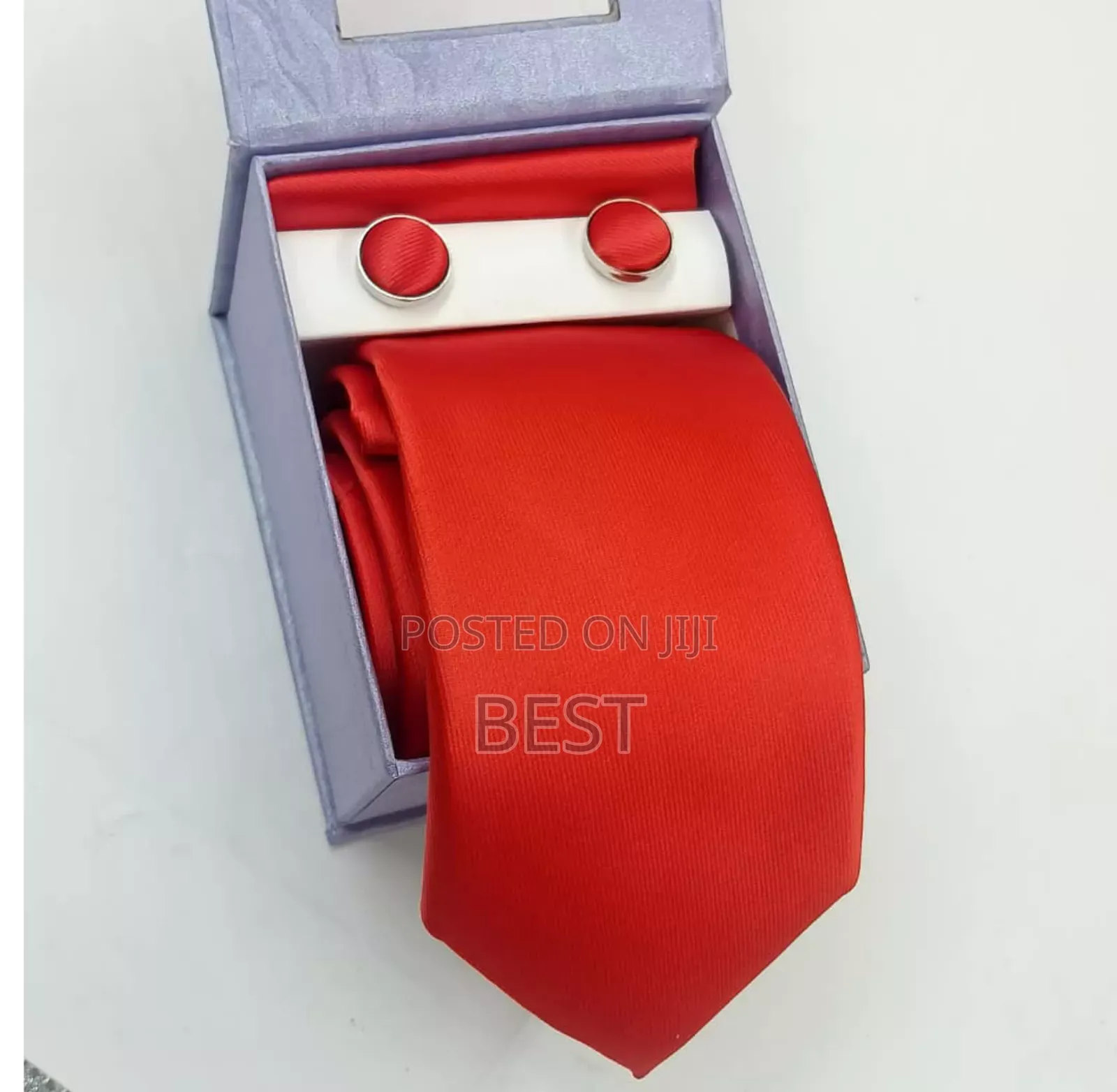 100% Silk Bux Ties With Pocket Square and Cufflinks
