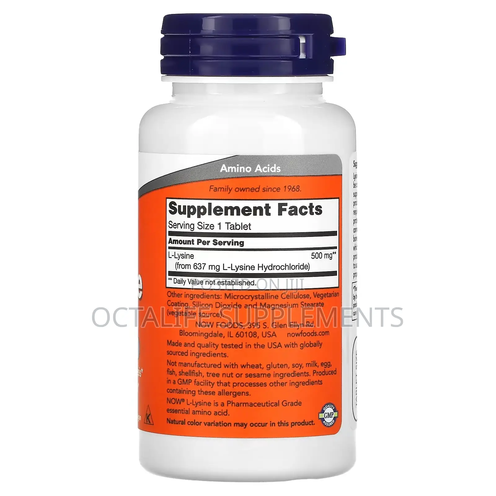Now Foods L-Lysine 500 Mg 100 Tablets