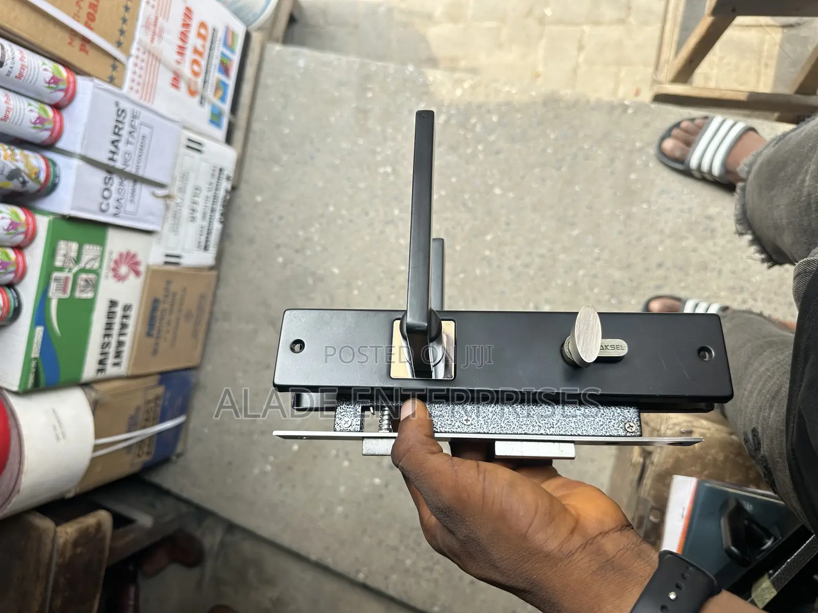 High Quality Black Normal Door Lock With 5 Keys