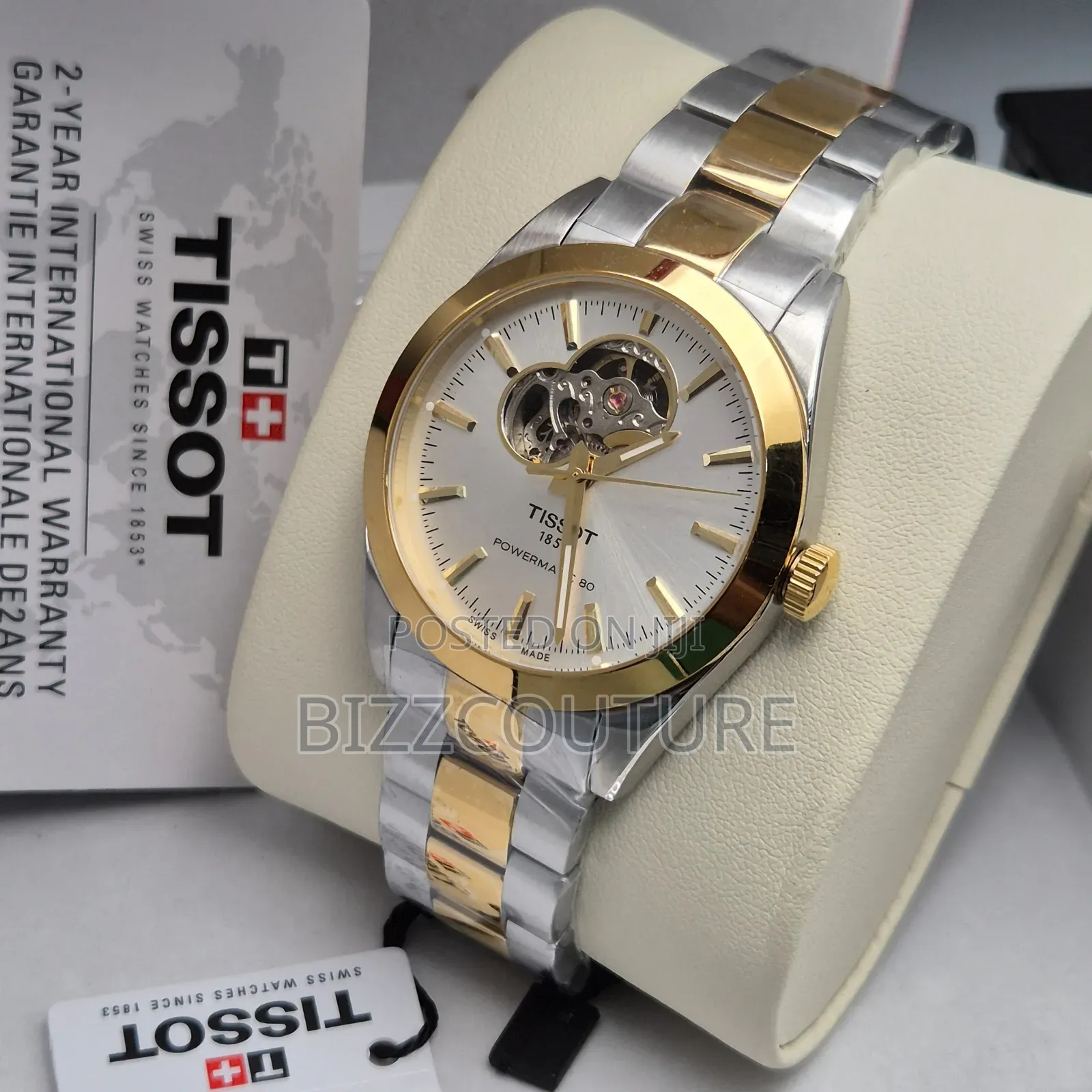 Original Tissot Gold and Silver Stainless Steel Strap Watch