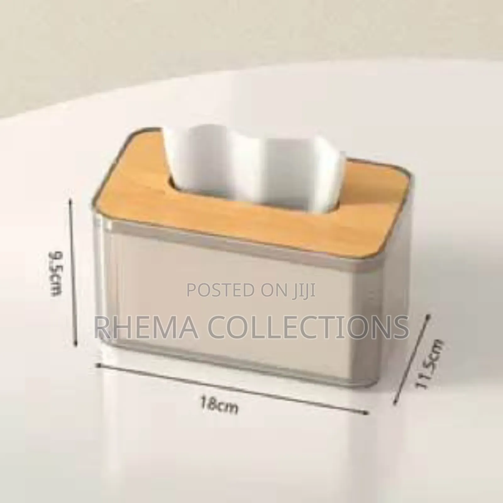 Wooden Transparent Tissue Box Holder