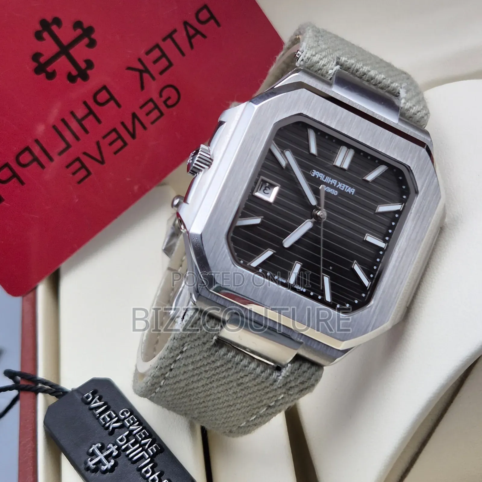 Original Patek Philippe Faux Leather Strap Watch Available.