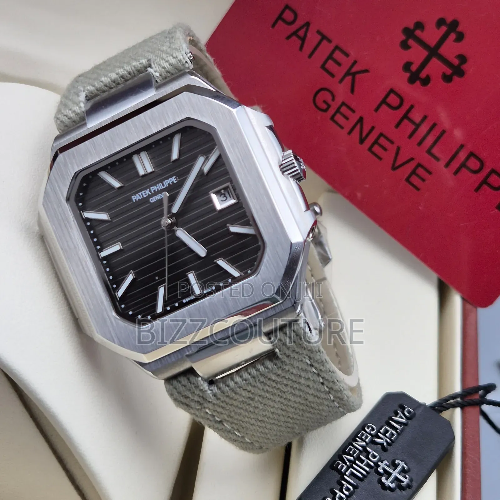 Original Patek Philippe Faux Leather Strap Watch Available.
