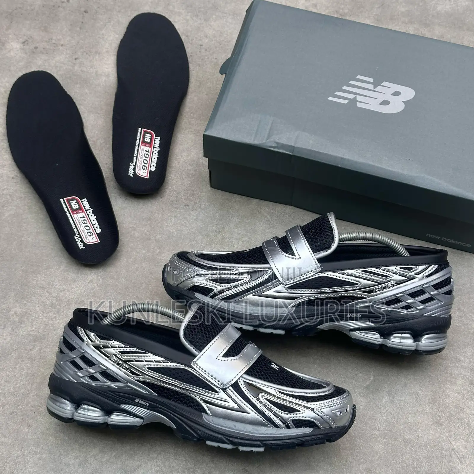 Original New Balance 1960l Loafers Black / Sliver Sneakers