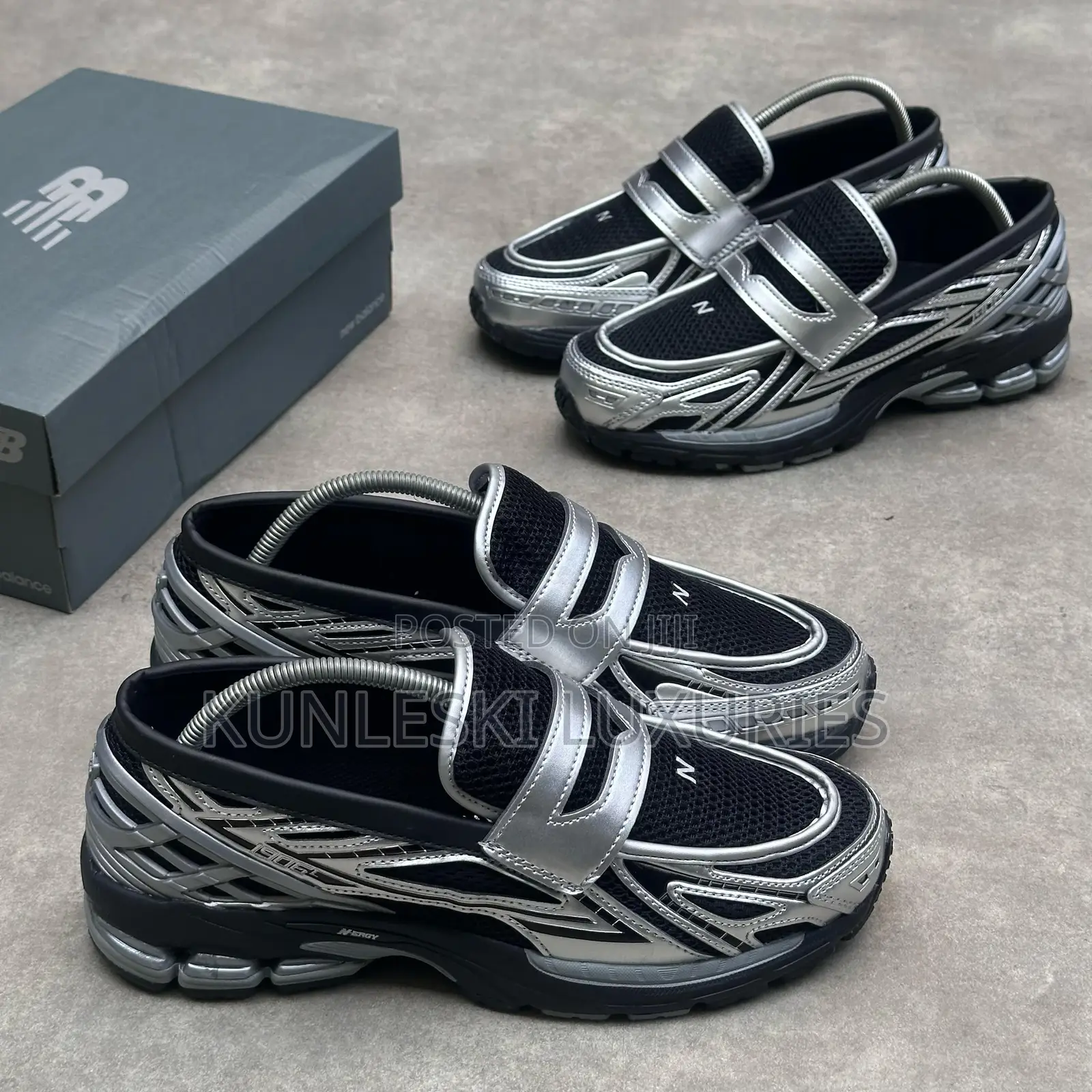 Original New Balance 1960l Loafers Black / Sliver Sneakers