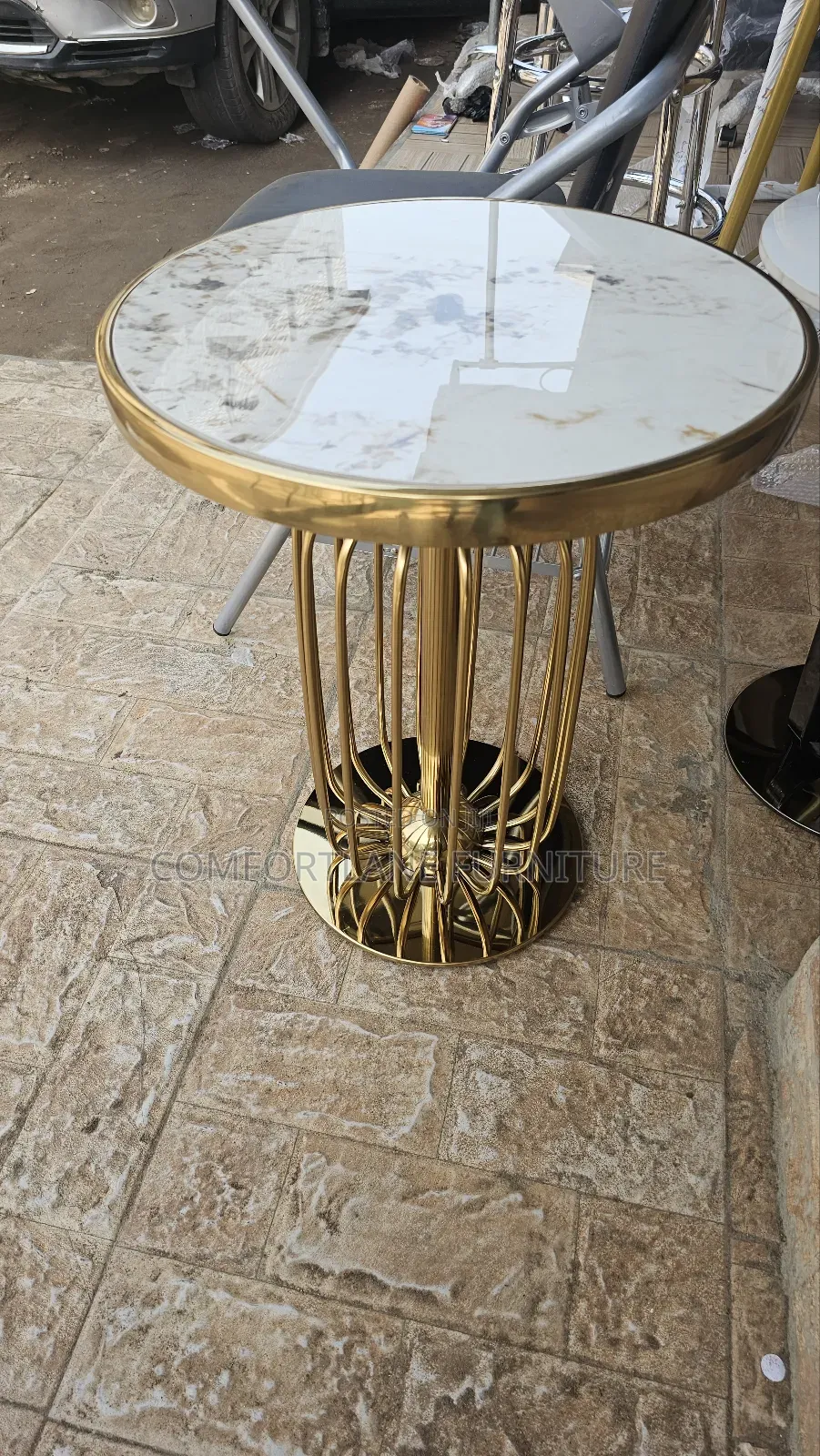 Marble Top Coffee Table/Side Stool