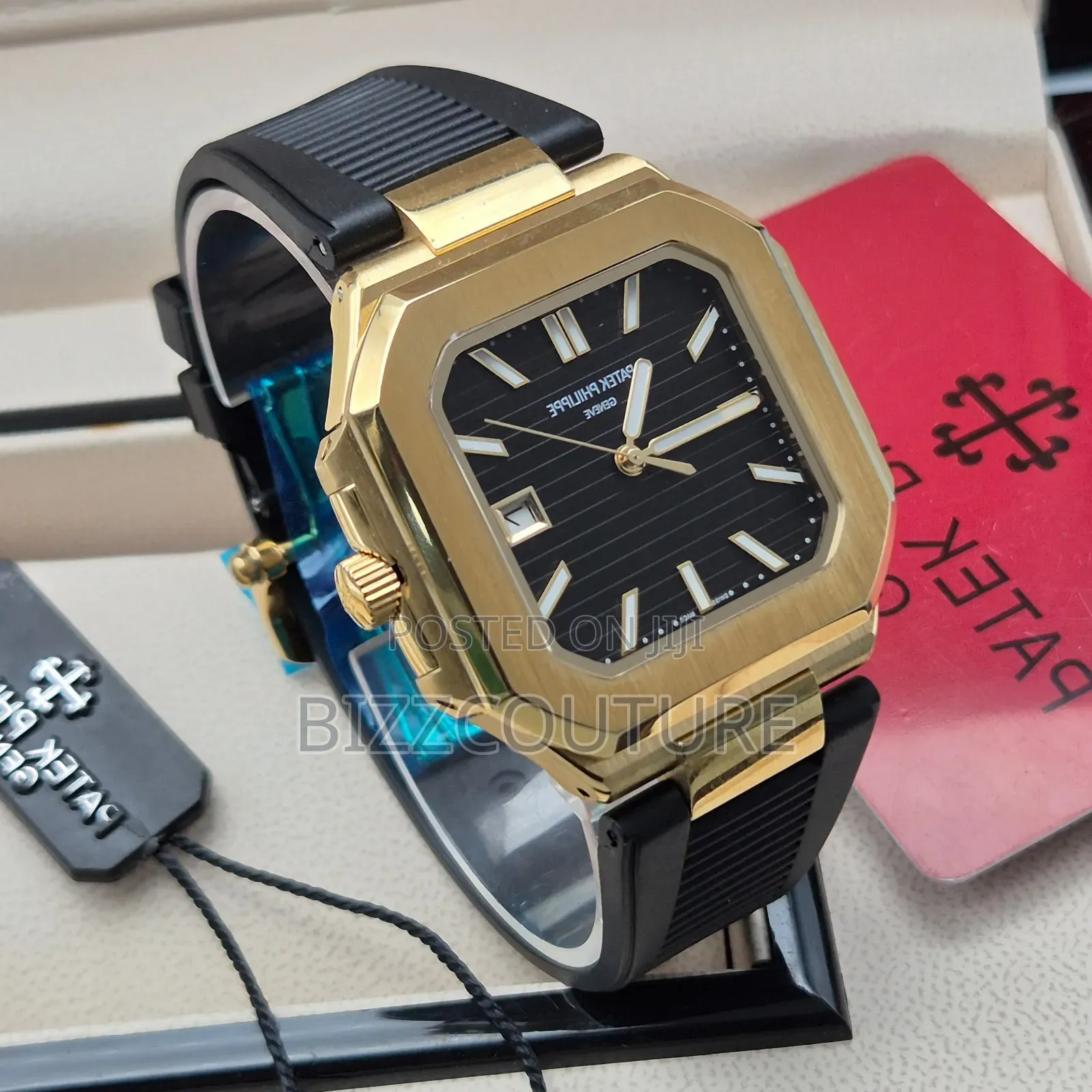 Original Patek Philippe Black Rubber Strap Watch
