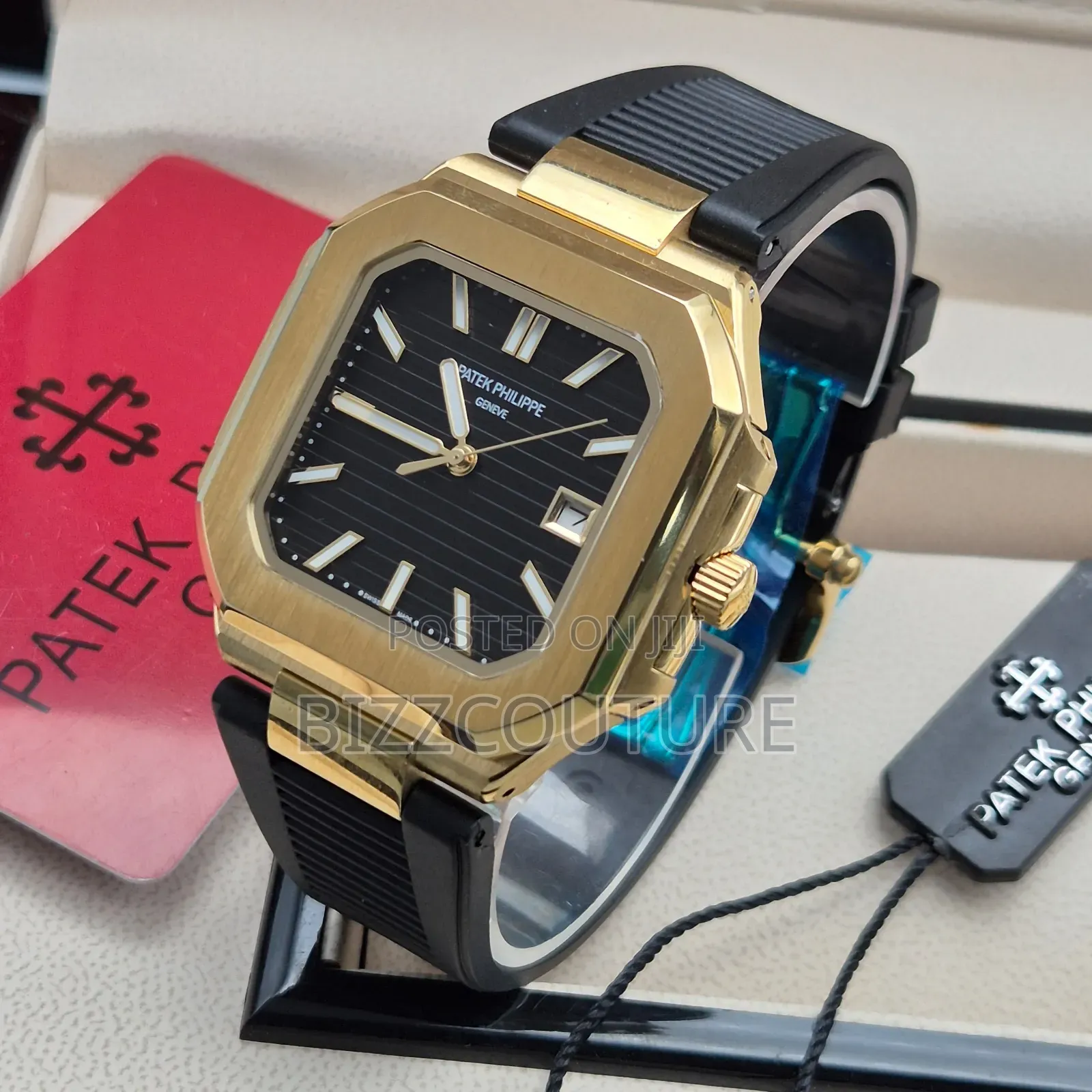 Original Patek Philippe Black Rubber Strap Watch
