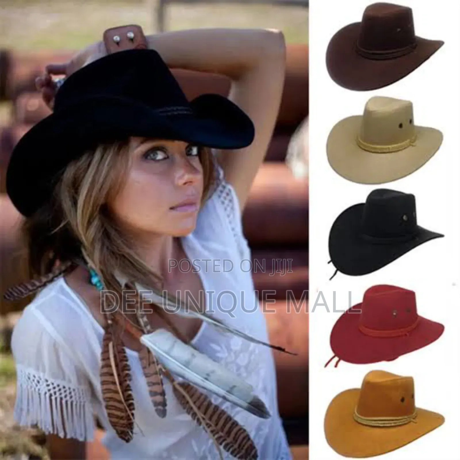 Cowboy Soft Faux Suede Western Hat Outdoor Sun Protection
