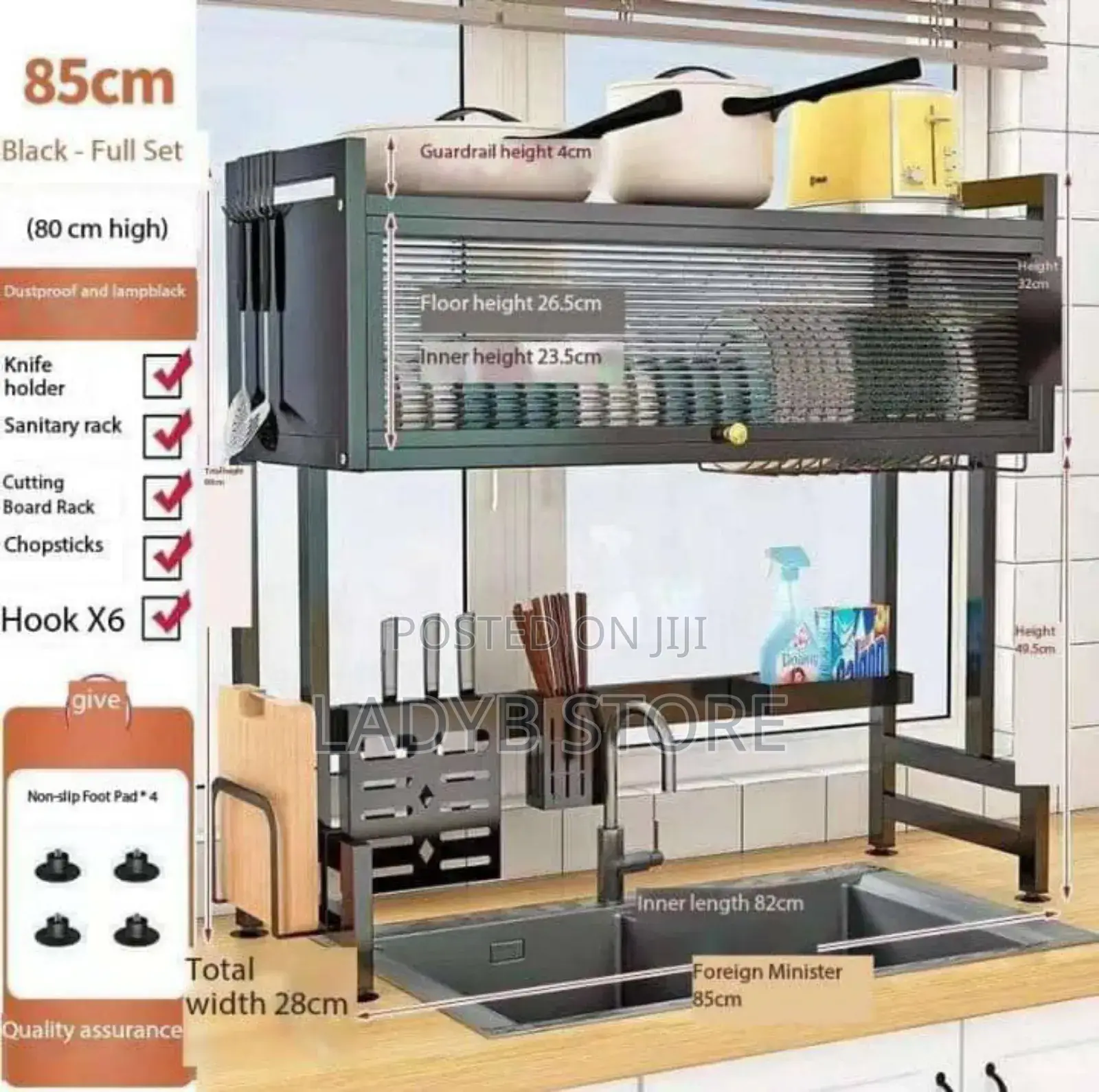 Over The Sink Dish Rack With Cover