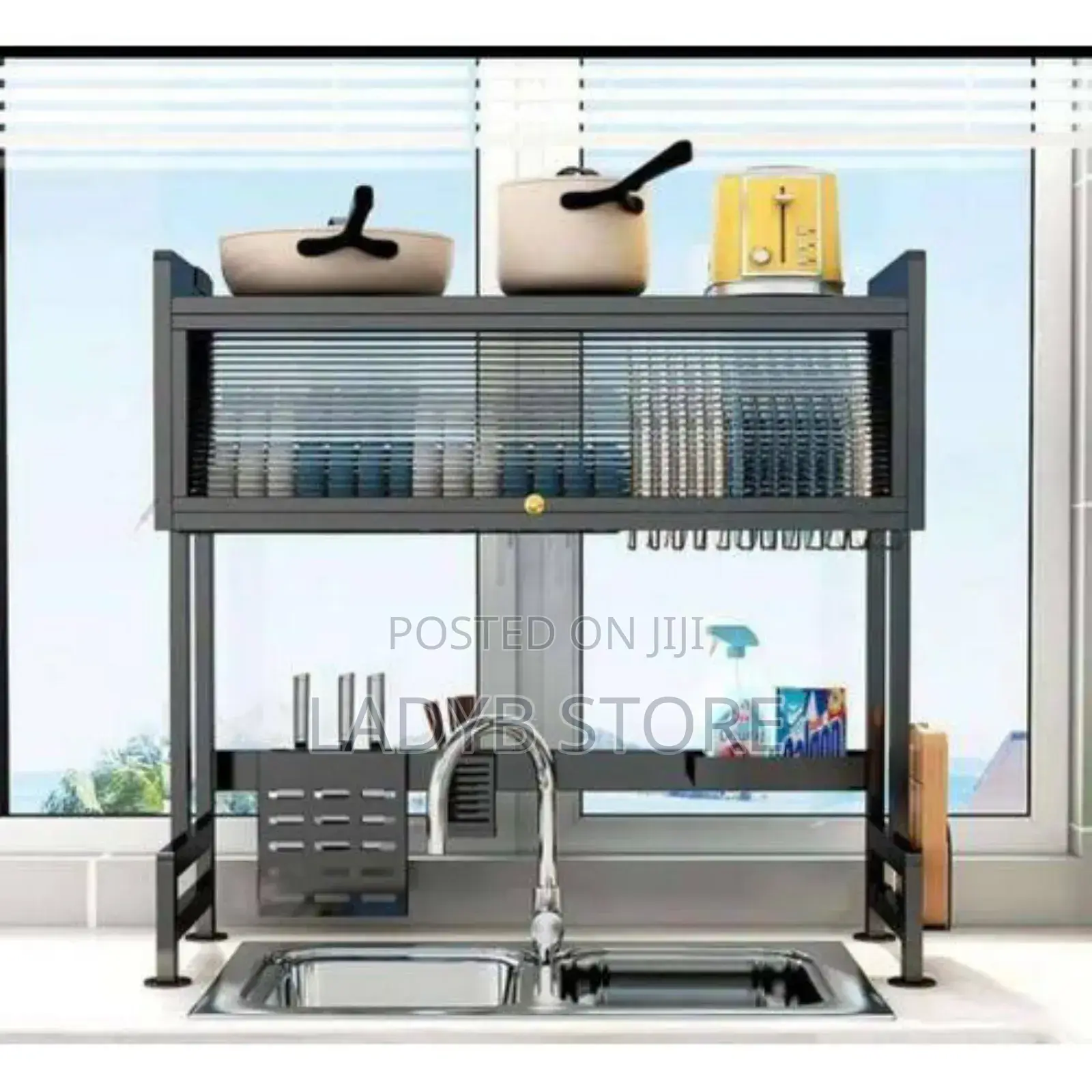 Over The Sink Dish Rack With Cover