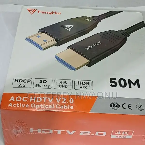 50m Hdmi 2.0 Active Optical Cable-High-Speed 3d HDTV Cord