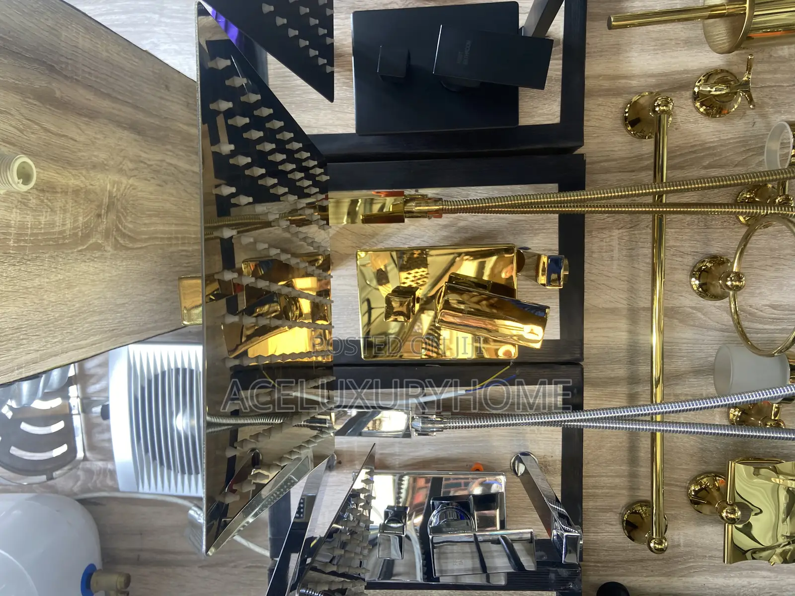 Conduit Shower 5 Way Functionality Golden