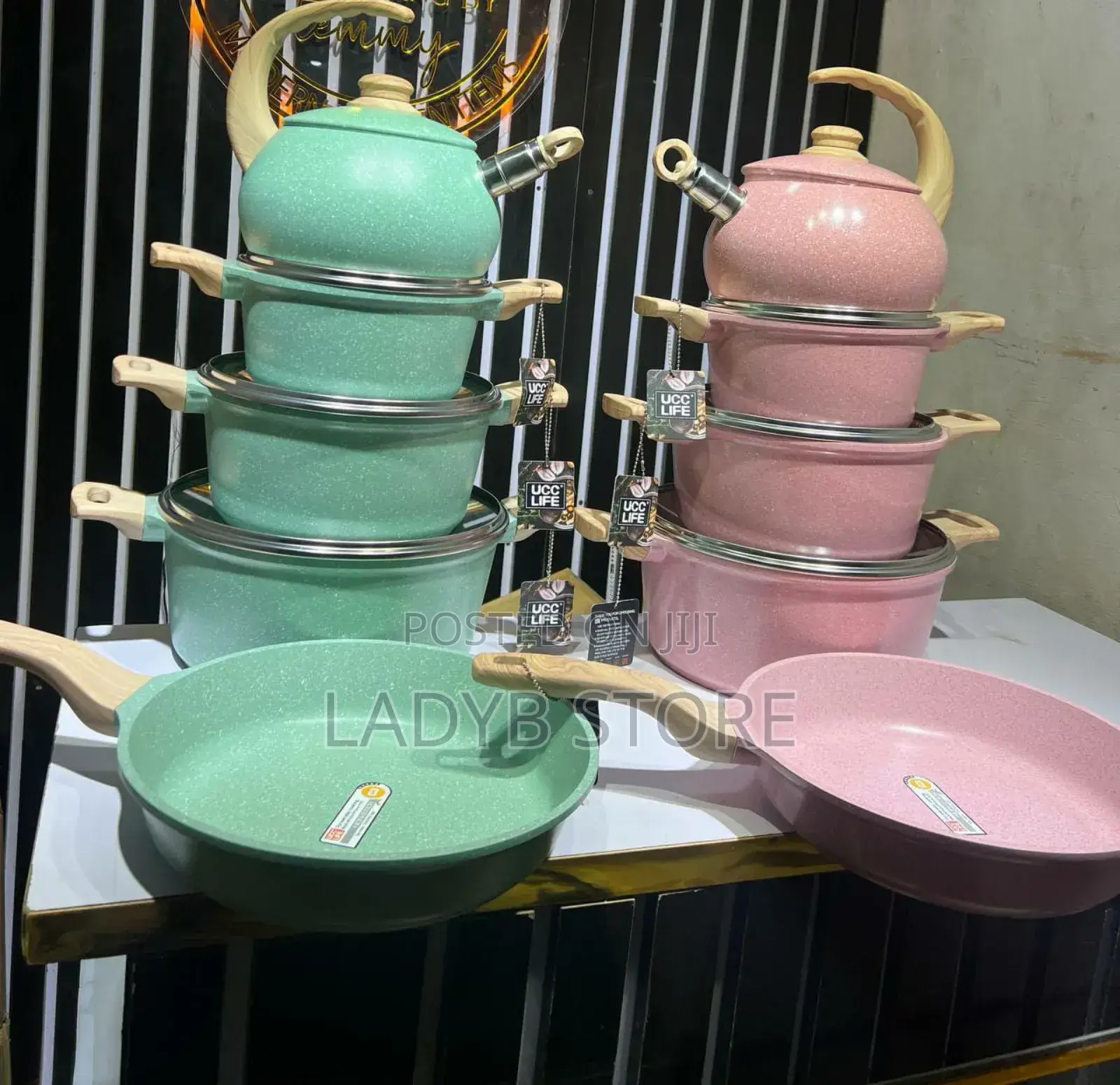 9pcs Ucc Life Cookware Pot Set With Pan and Kettle