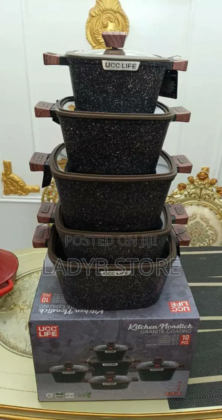 10pcs Ucc Life Granite Pot Set