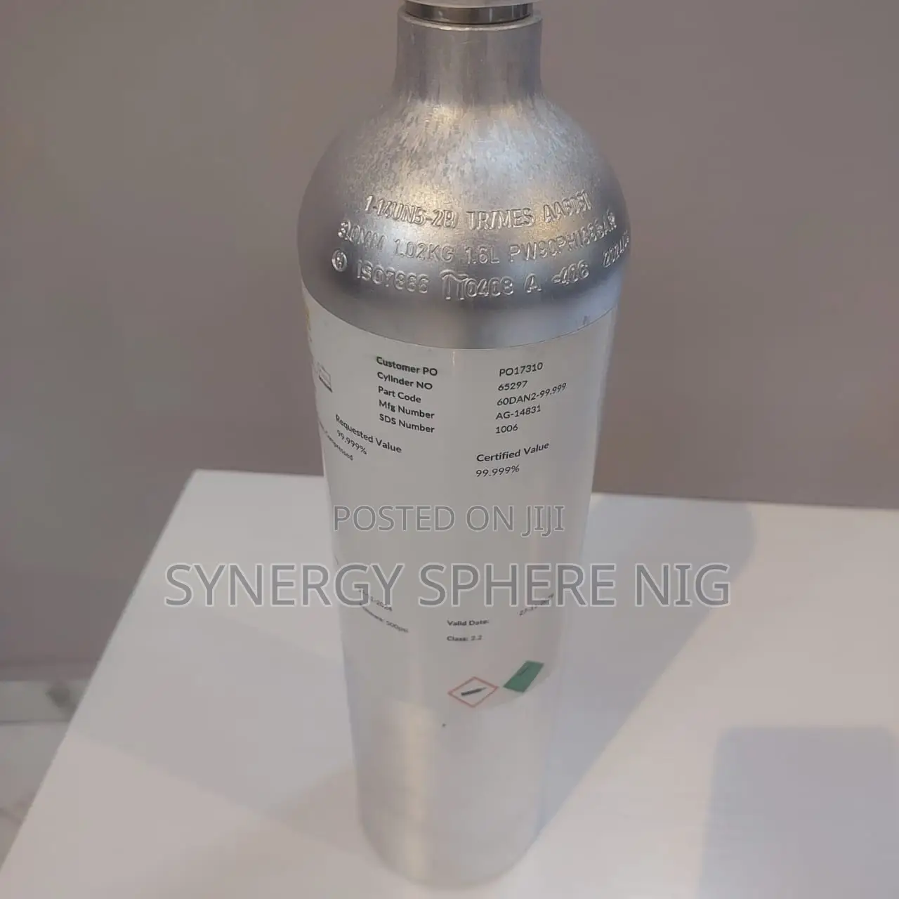 Calibration Gas For Gas Detector - 99.99 Nitrogen Zero Grade