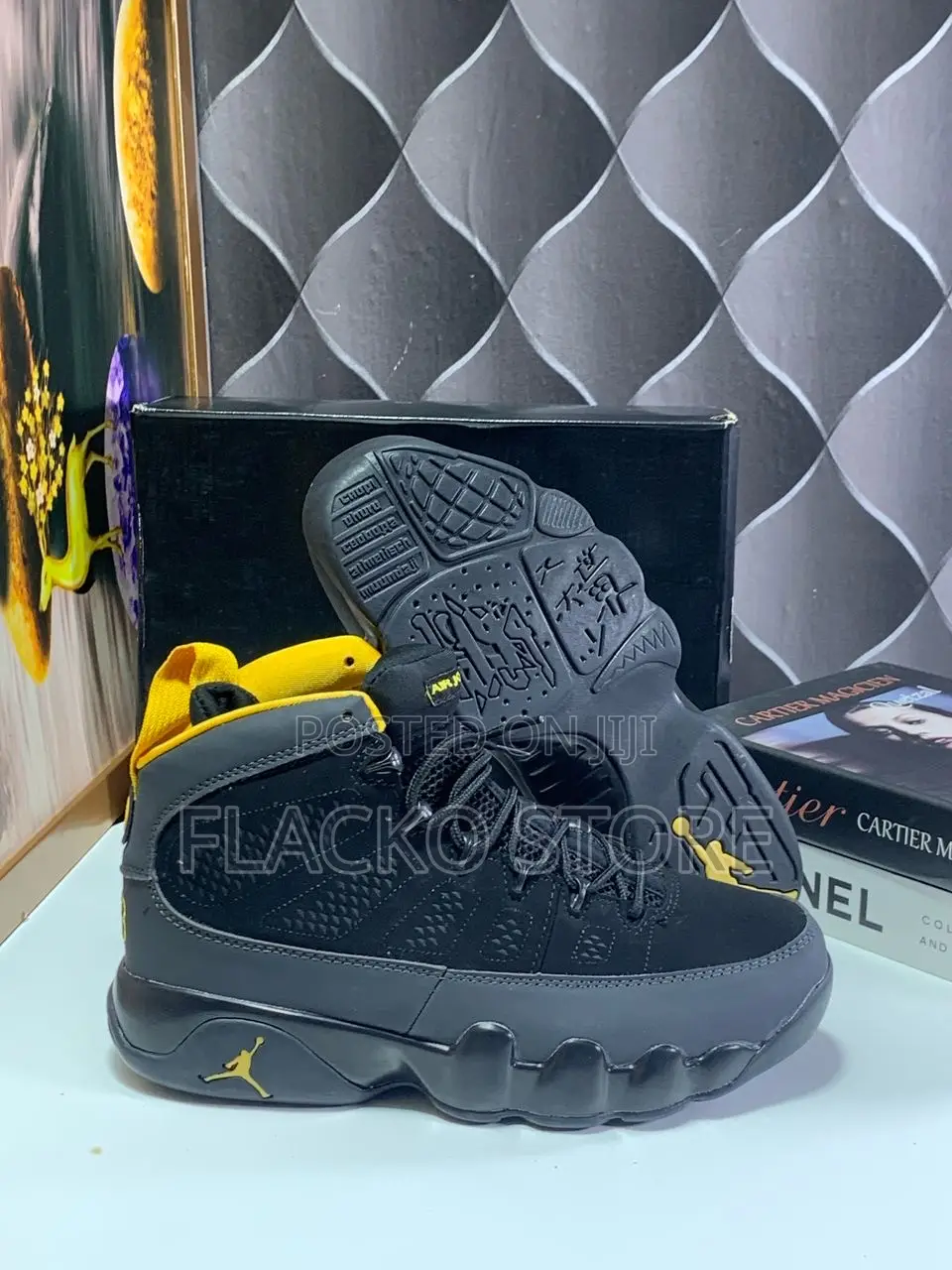 Original Air Jordan 9 Retro Black Sneakers