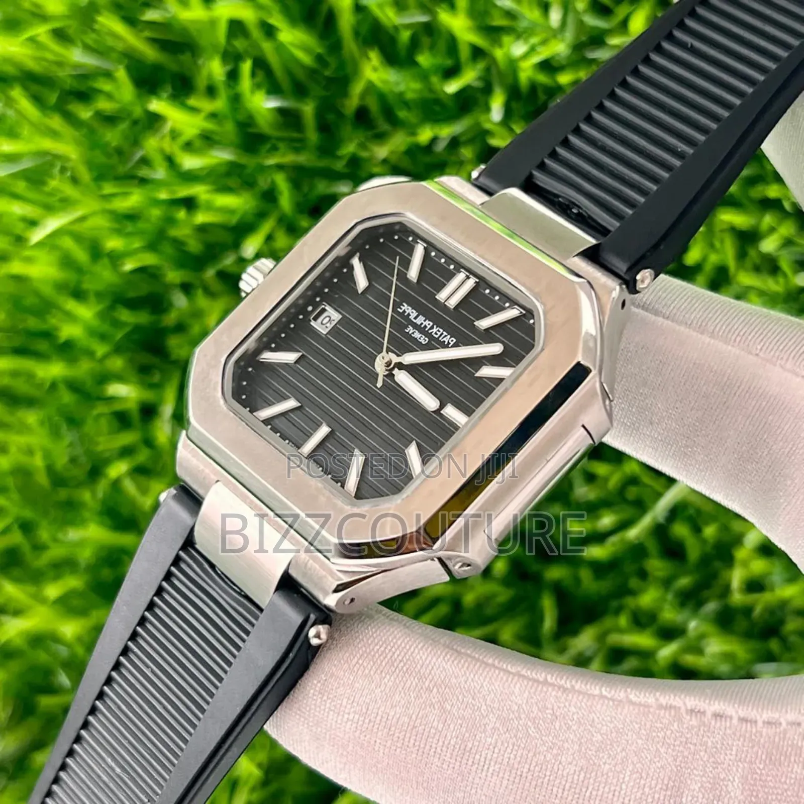 Original Cartier Black Rubber Strap Watch Available.