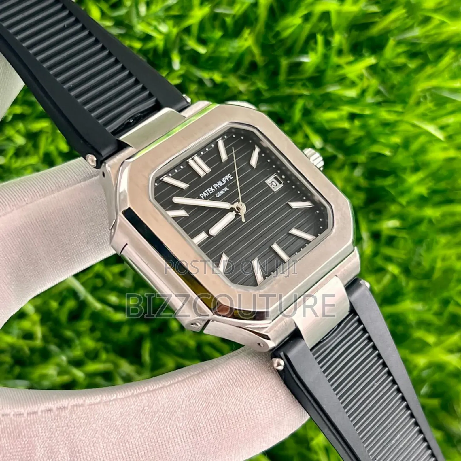 Original Cartier Black Rubber Strap Watch Available.