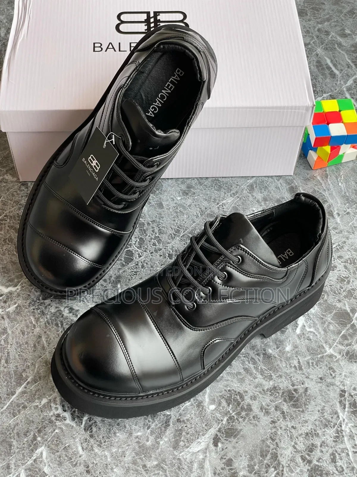 Matte Leather Balenciaga Lace Up Shoe