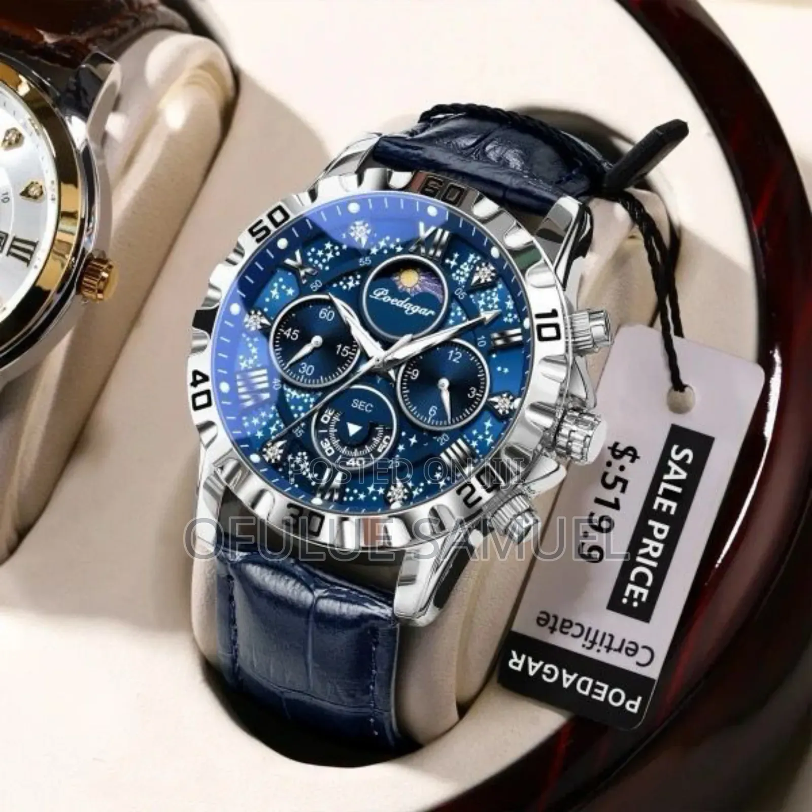 High Quality Poedagar Genuine Leather Wristwatch