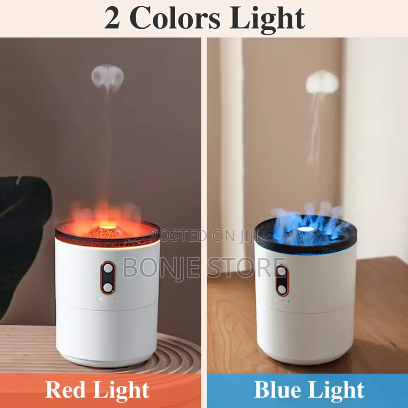 430ml Volcano Flame Humidifier Diffuser - 2 Spray Mode