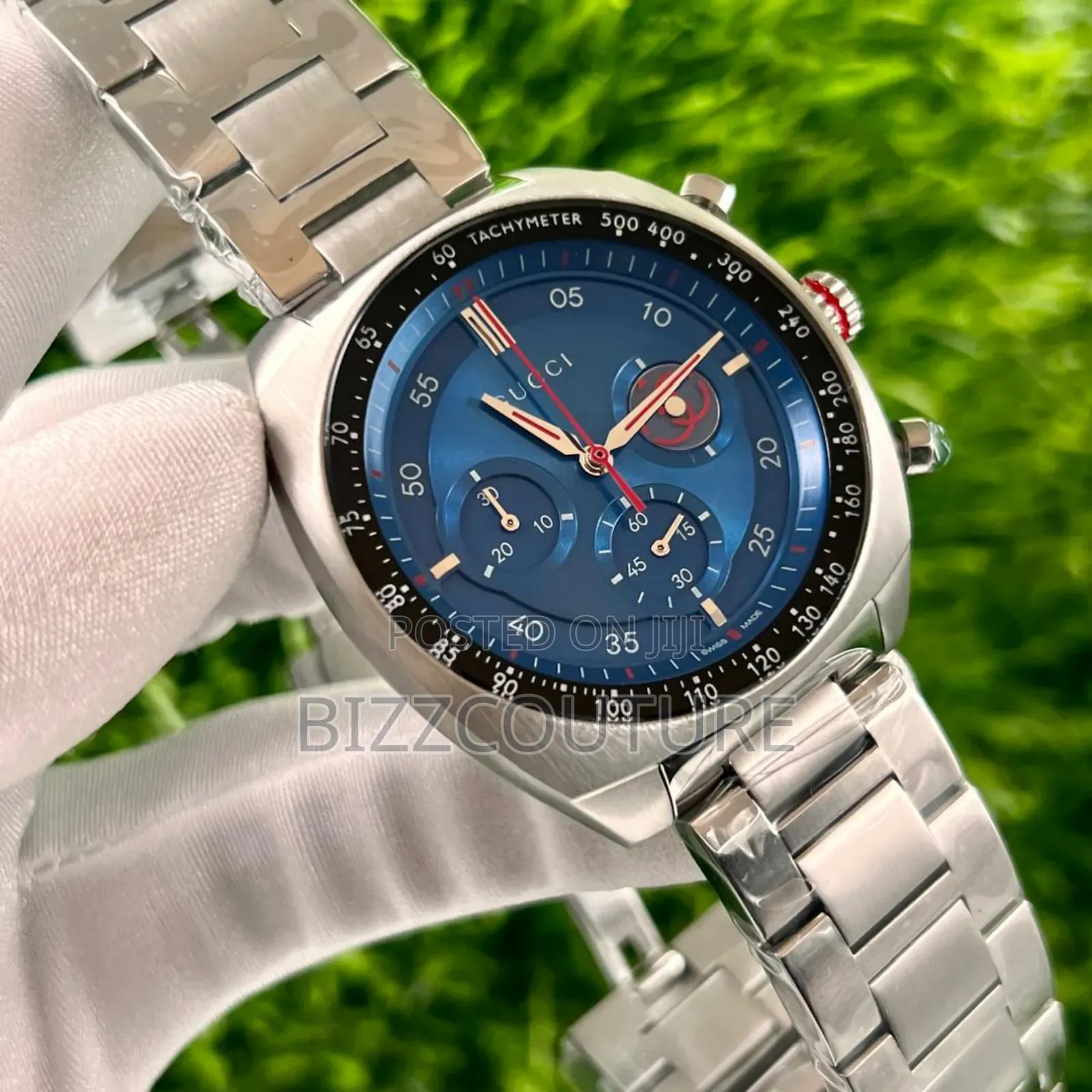 Original Gucci Silver Stainless Steel Watch Available.