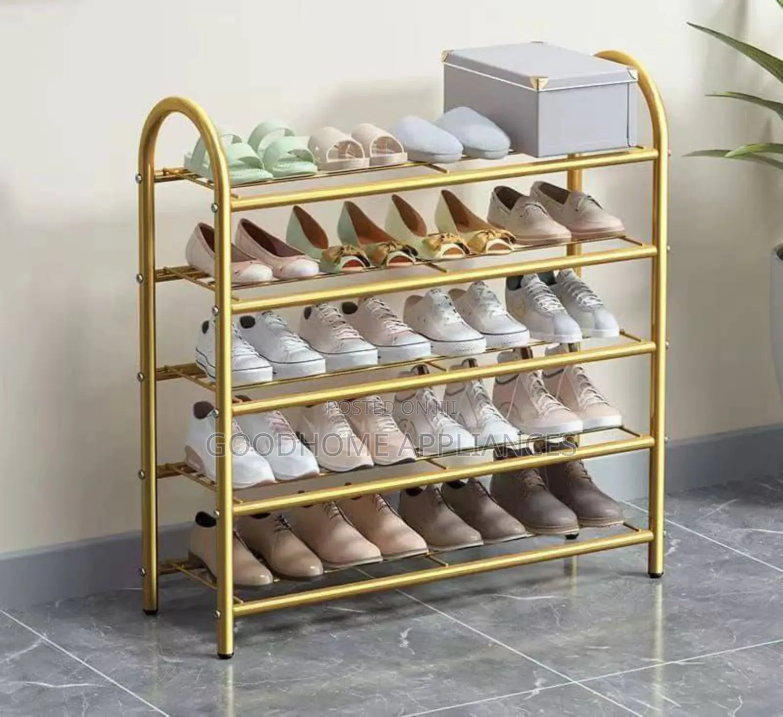 5 Floors Golden Shoe Rack