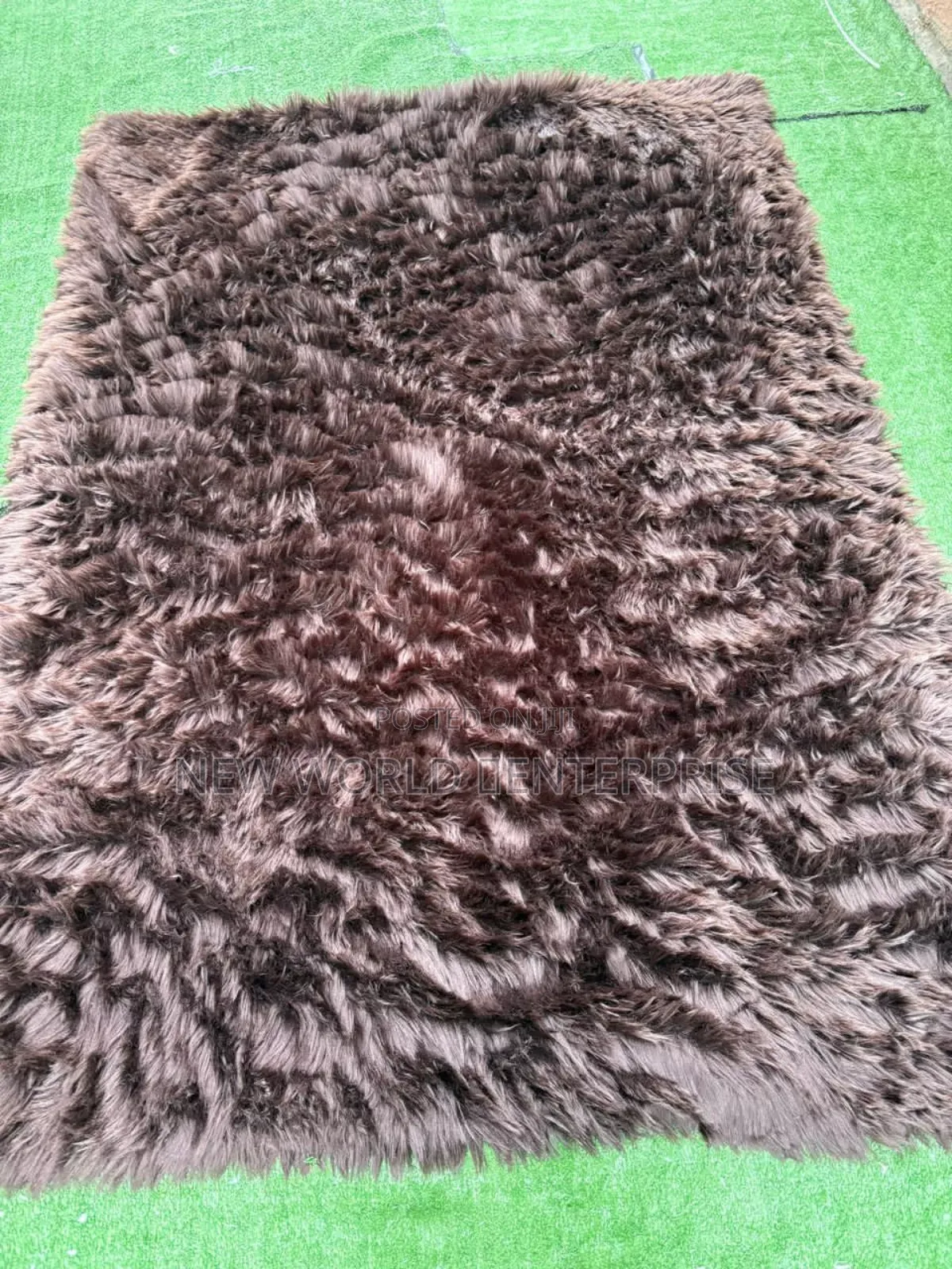 7by10 Feets Chocolate Brown Fur Rug