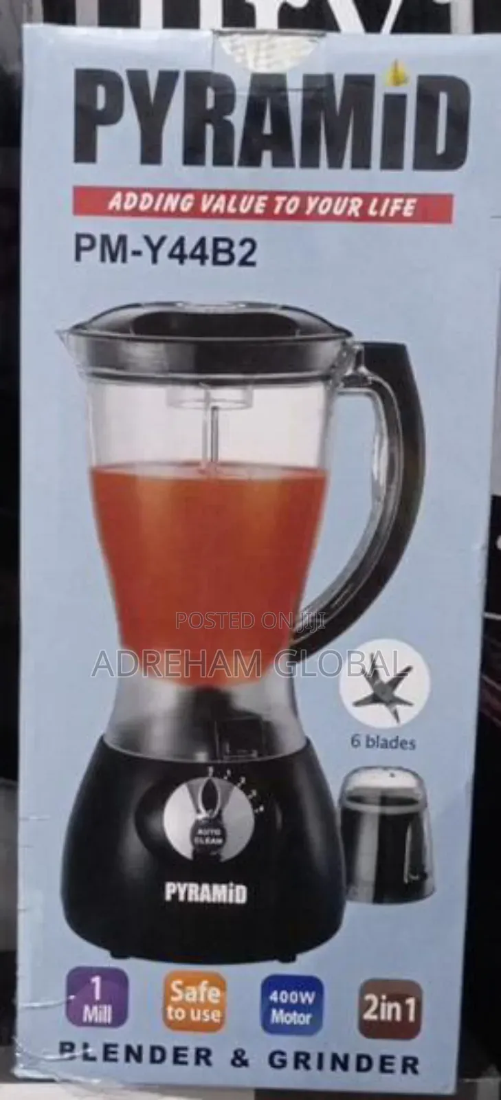 Pyramid 2 in 1 Blender Y44-B2, 400w