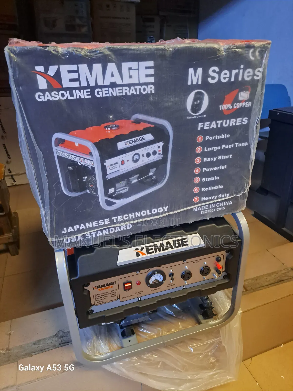 Brand New Kemage Petrol Generator Manual Start 3.5kva 100%