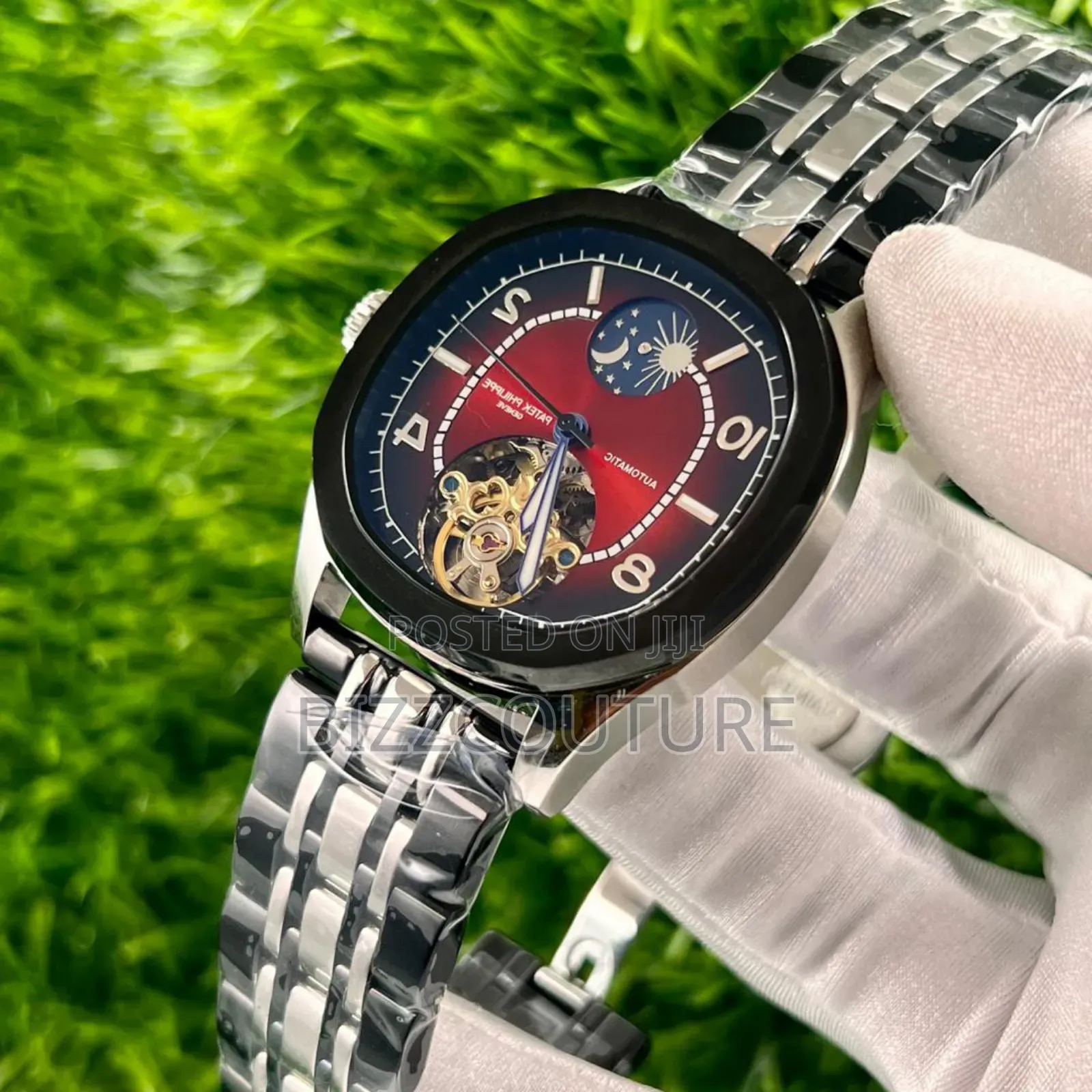 Original Patek Philippe Silver Stainless Steel Watch