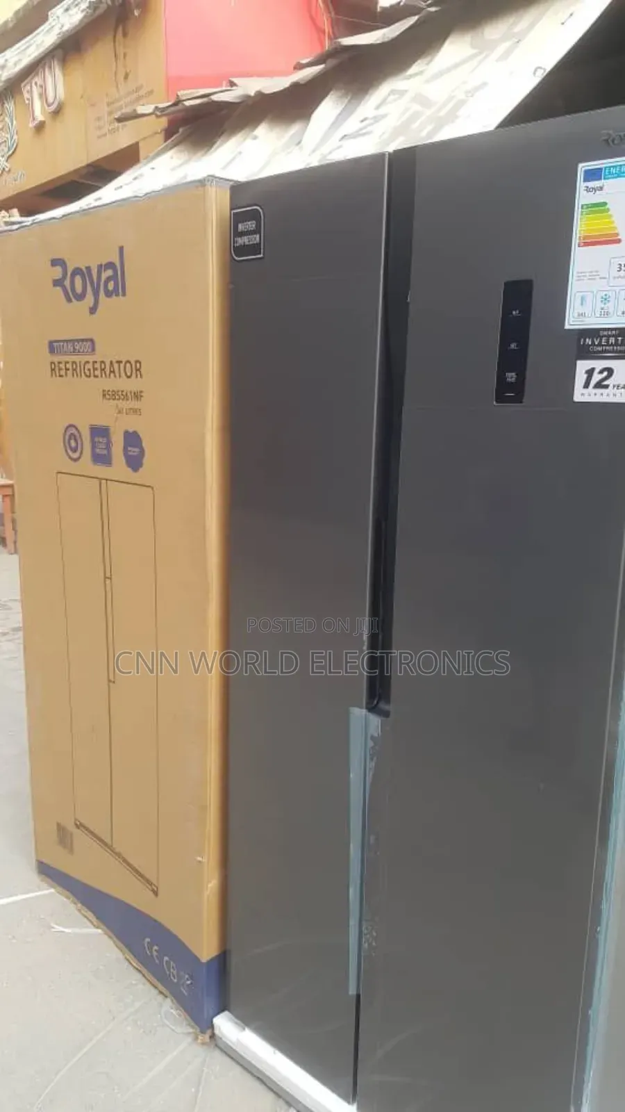 Original Royal 500l Side by Side Fridge Led Display Warranty