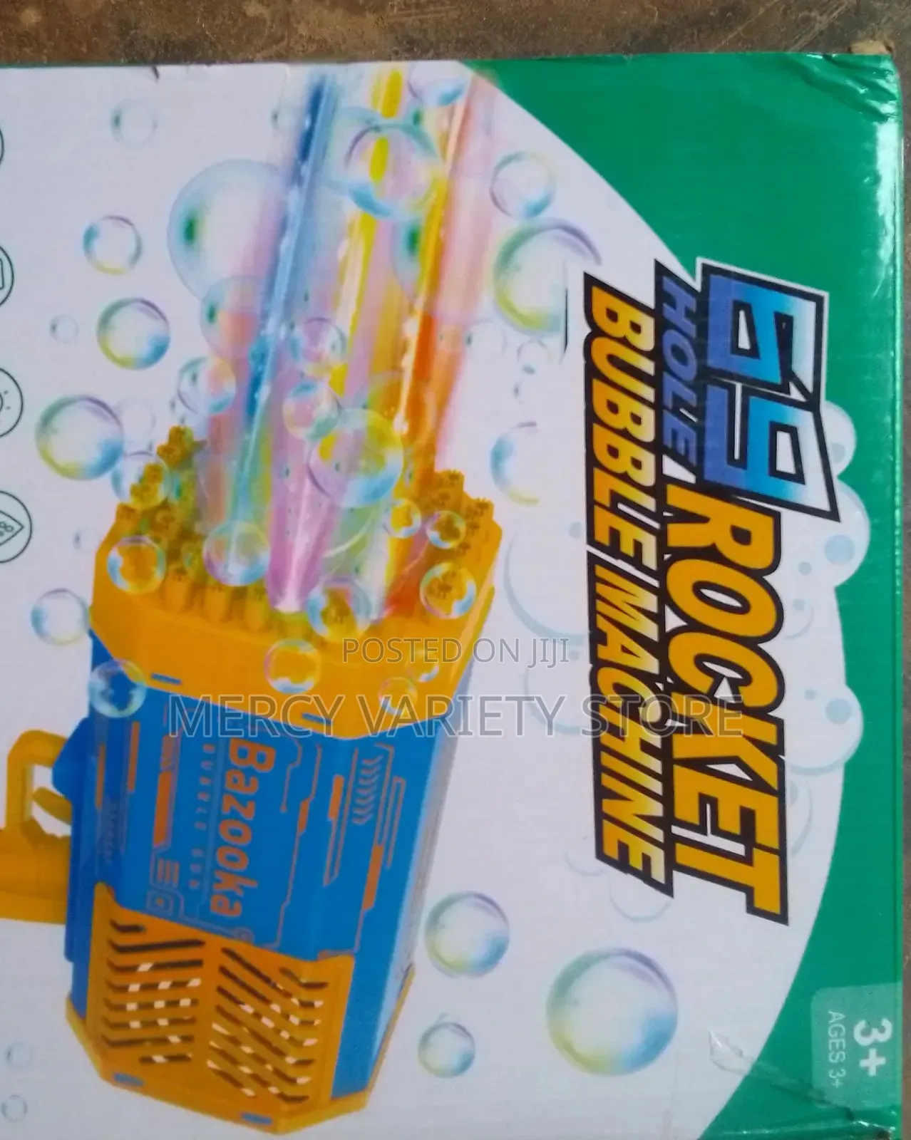 69 Holes Rocket Bubble Machine Toy Gun