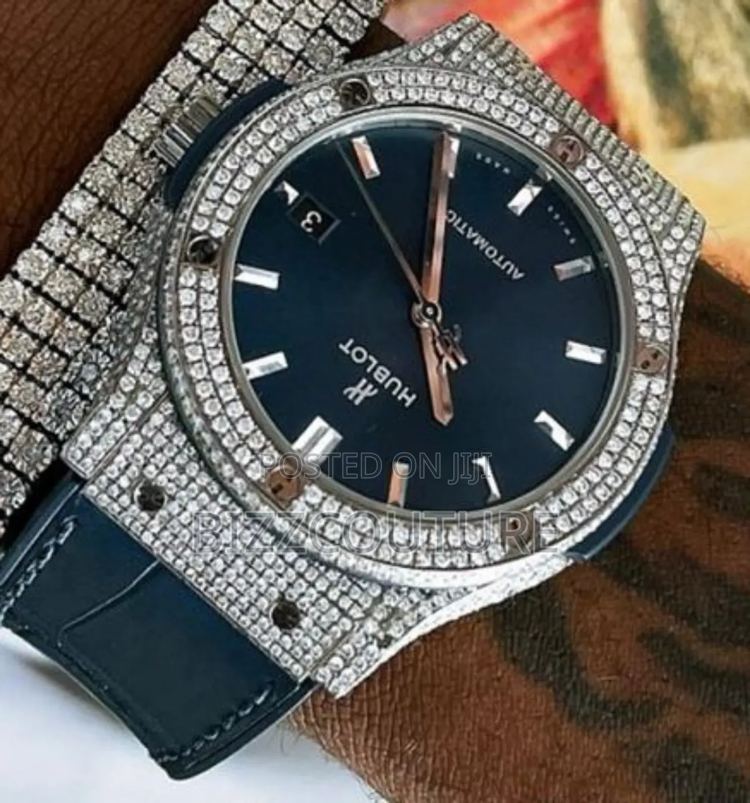 Original Hublot Blue Leather Watch Available in Store