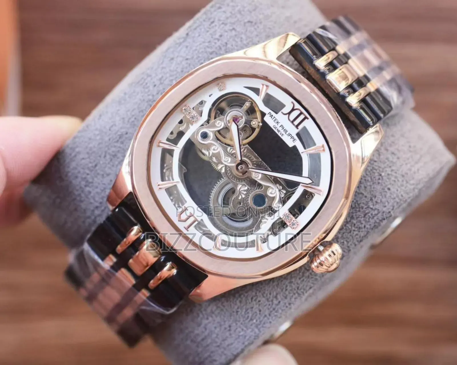 Original Patek Philippe Black Gold Stainless Steel Watch
