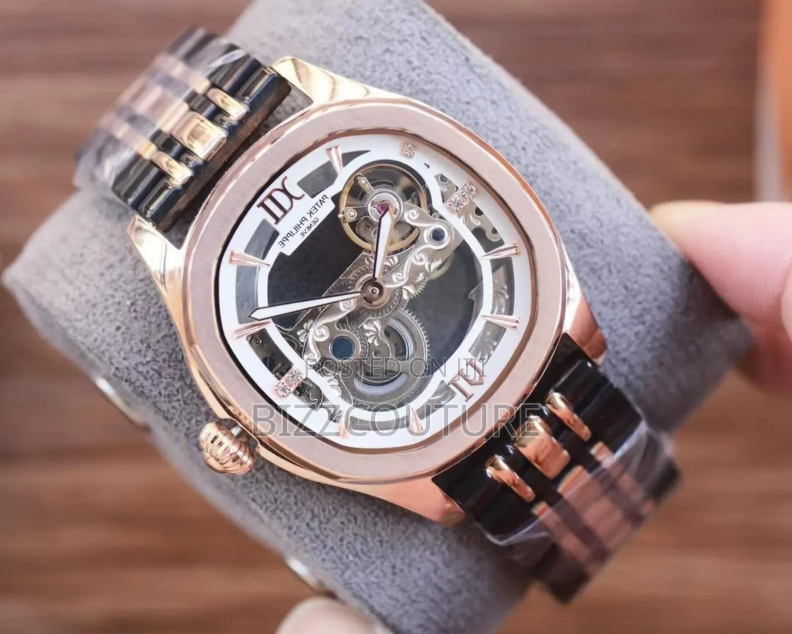 Original Patek Philippe Black Gold Stainless Steel Watch