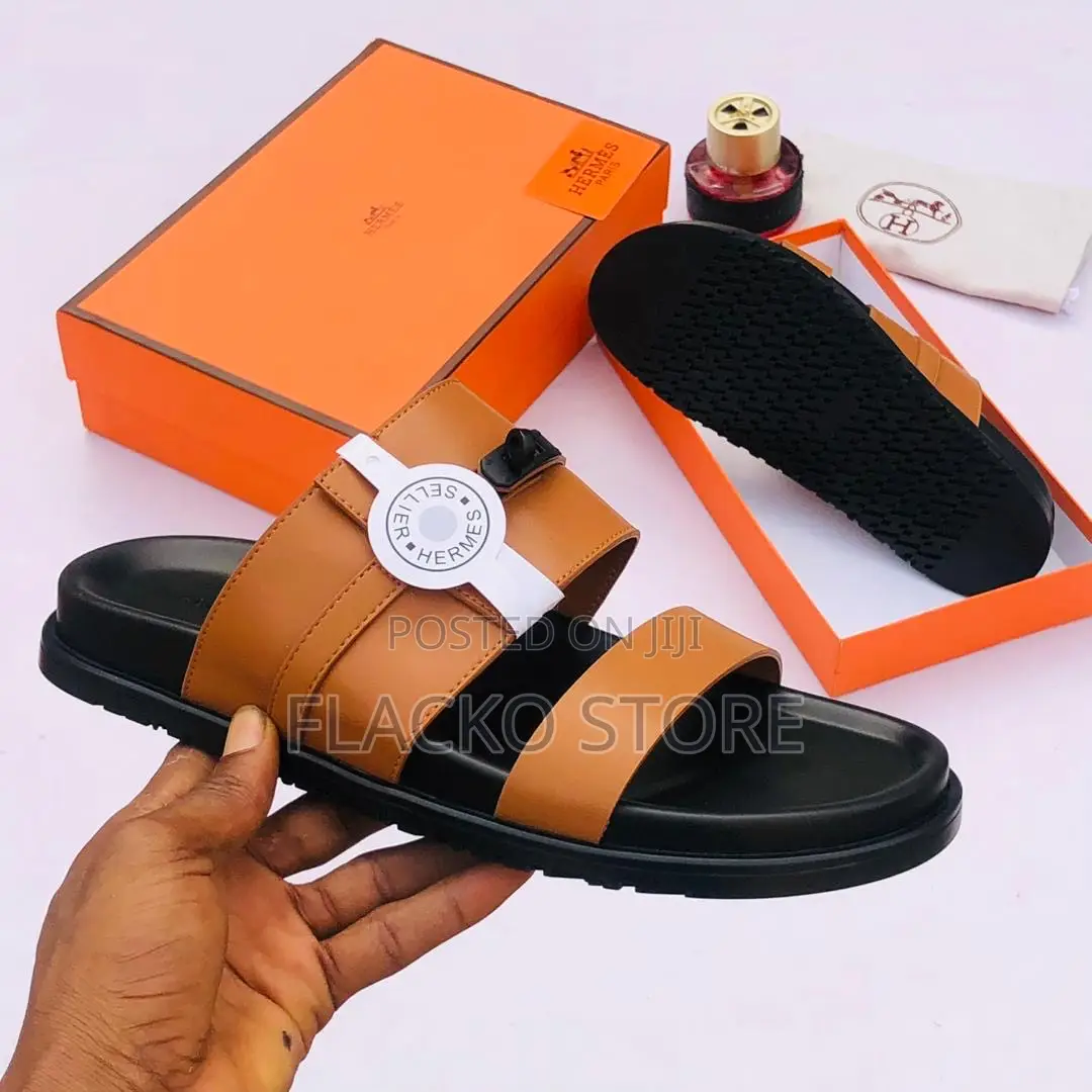 Original Hermes Leather Slip Ons