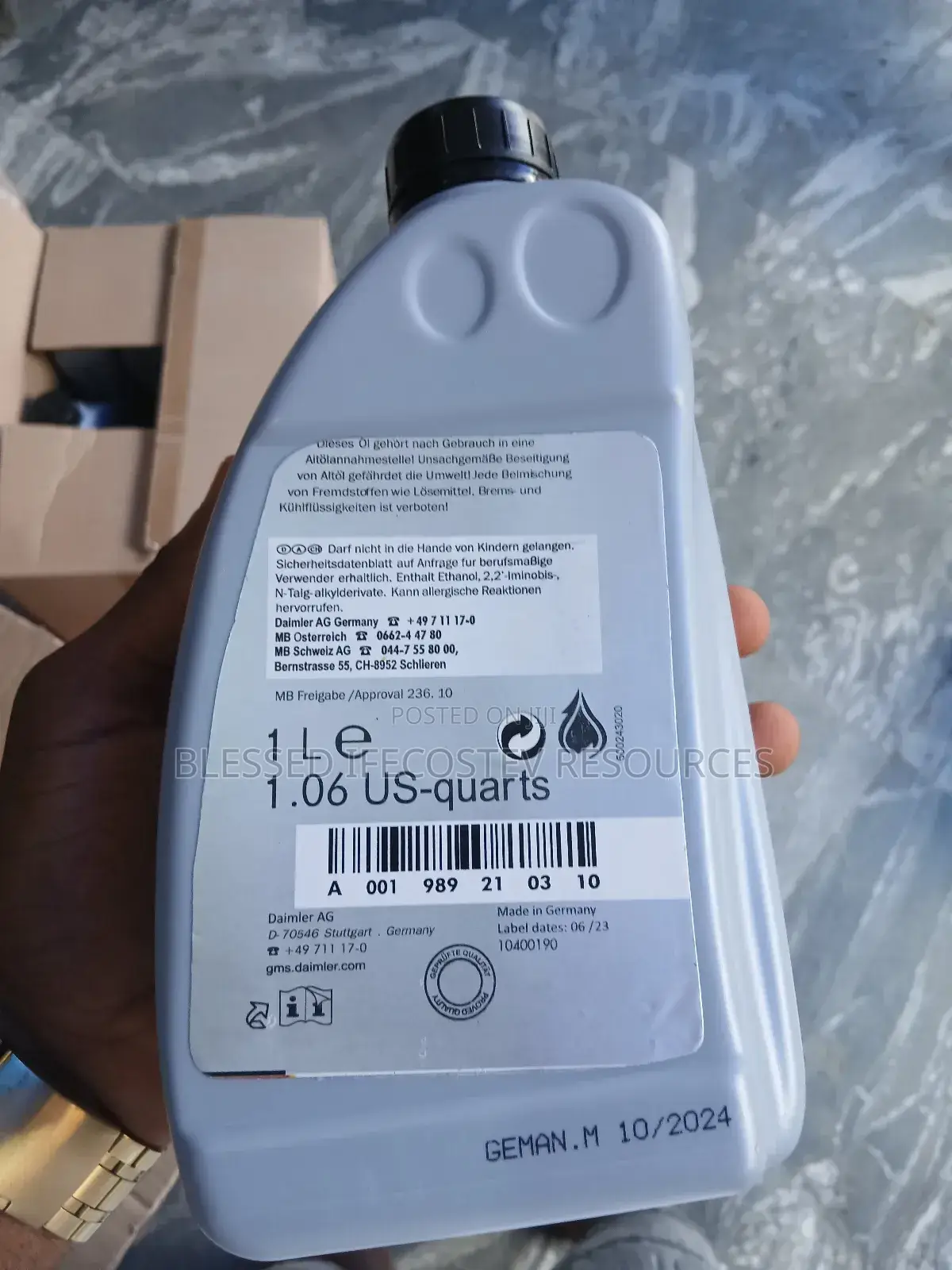 Mercedes Benz Atf 1litre
