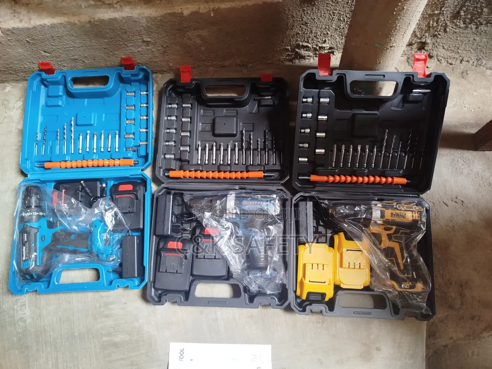 Cordless Drill Machine De Walt, Bosch,