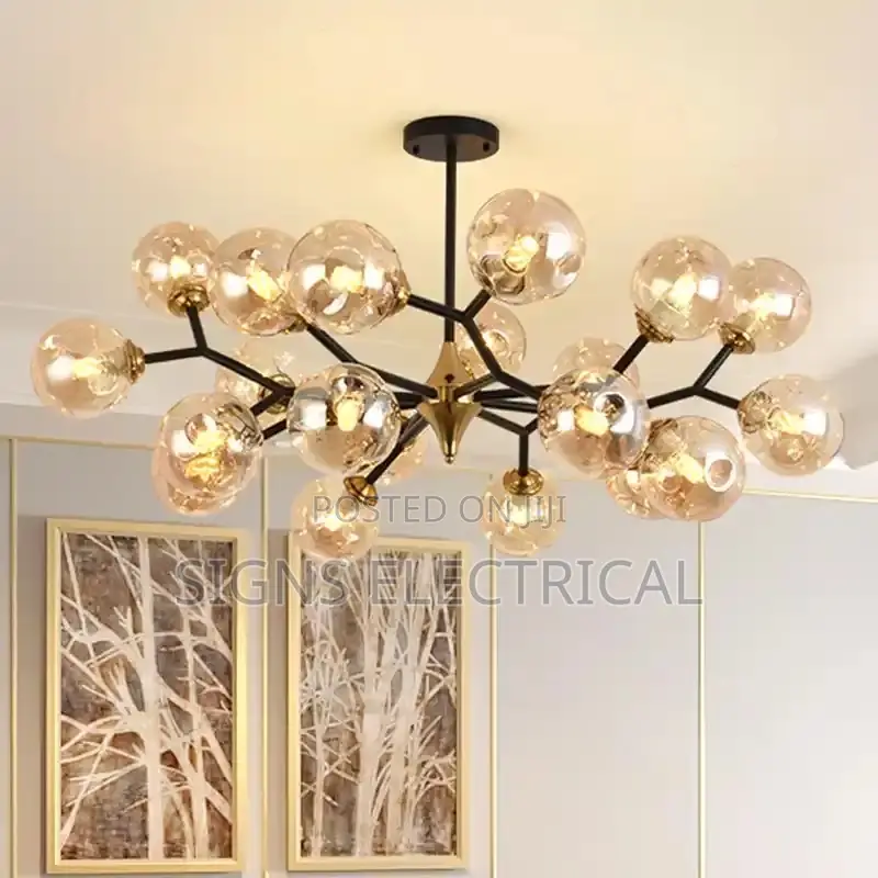 Nordic Glass Ball Lamp Modern Led Ceiling Chandelier