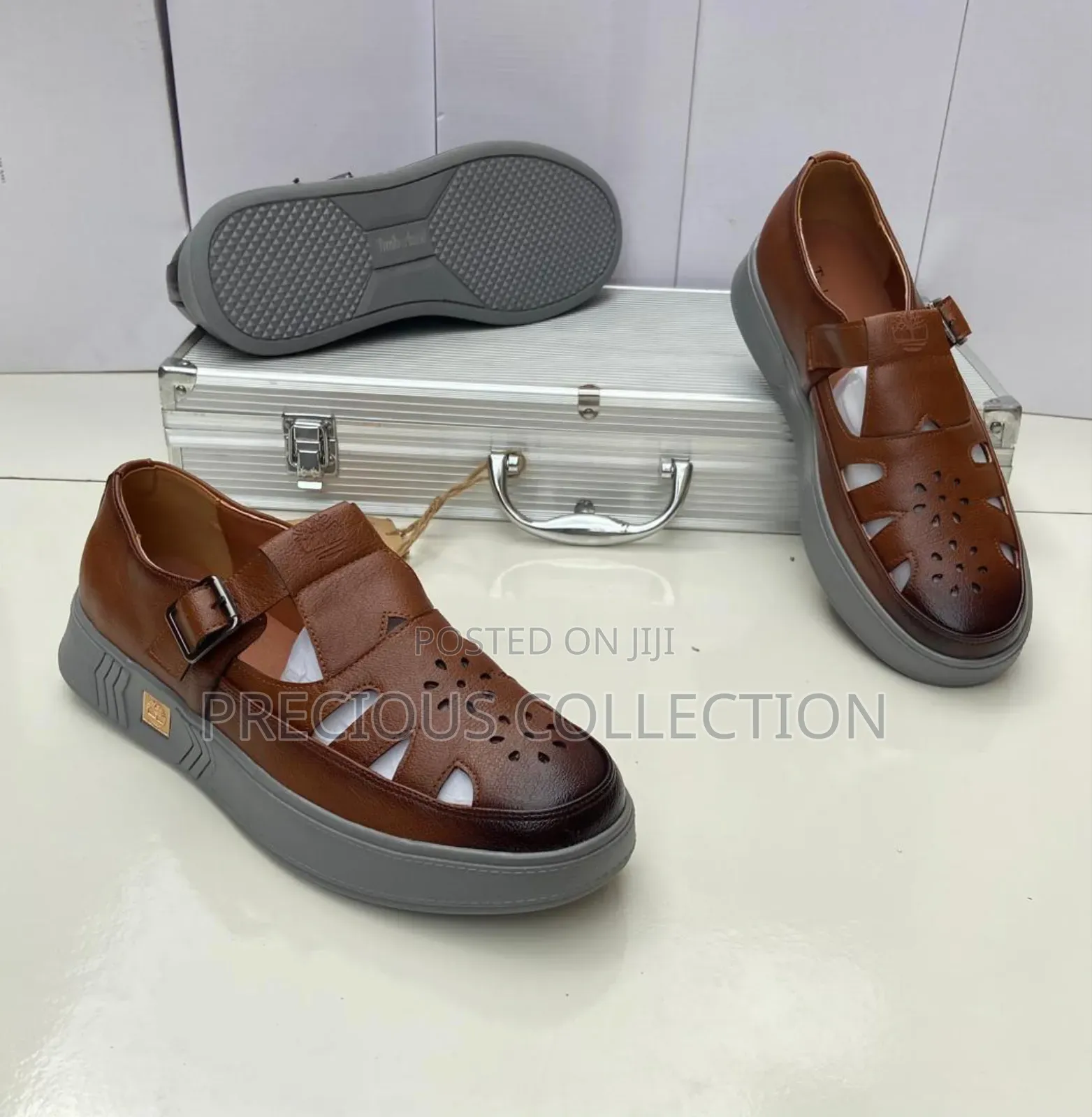Timberland Vintage Leather Grey Sole Sandal