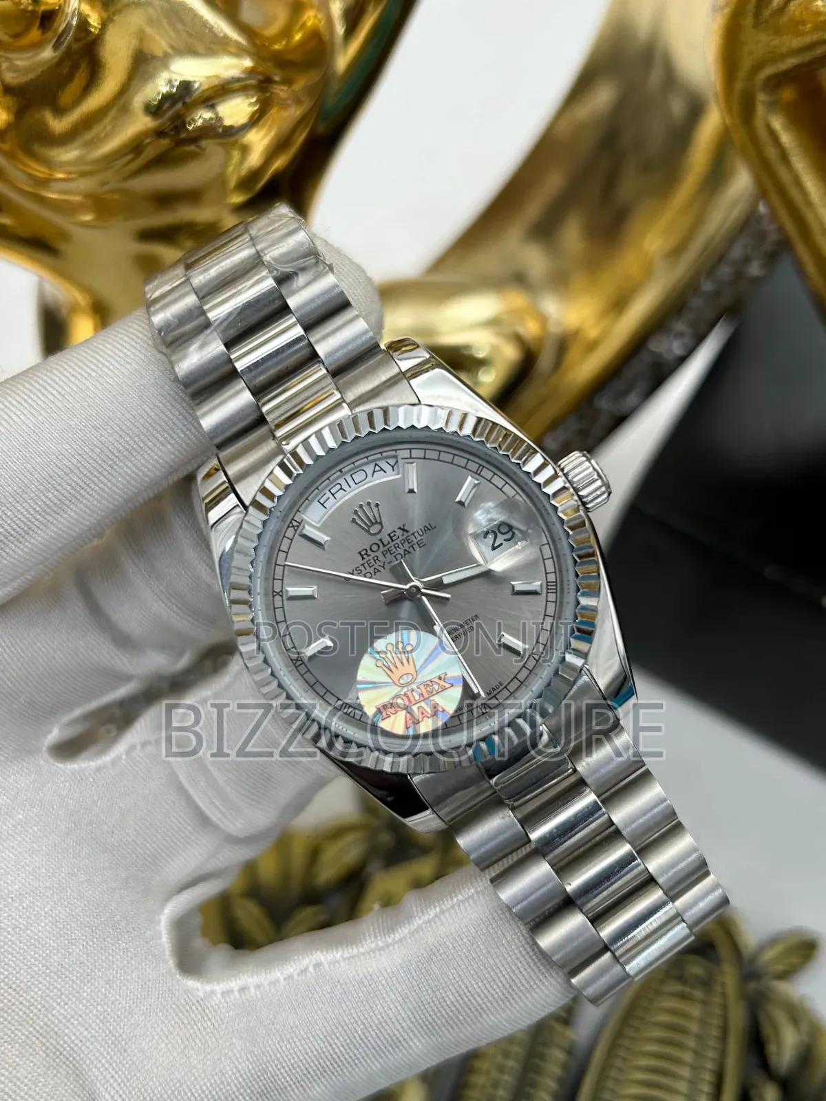 Original Rolex Date-Just Silver Stainless Steel Watch