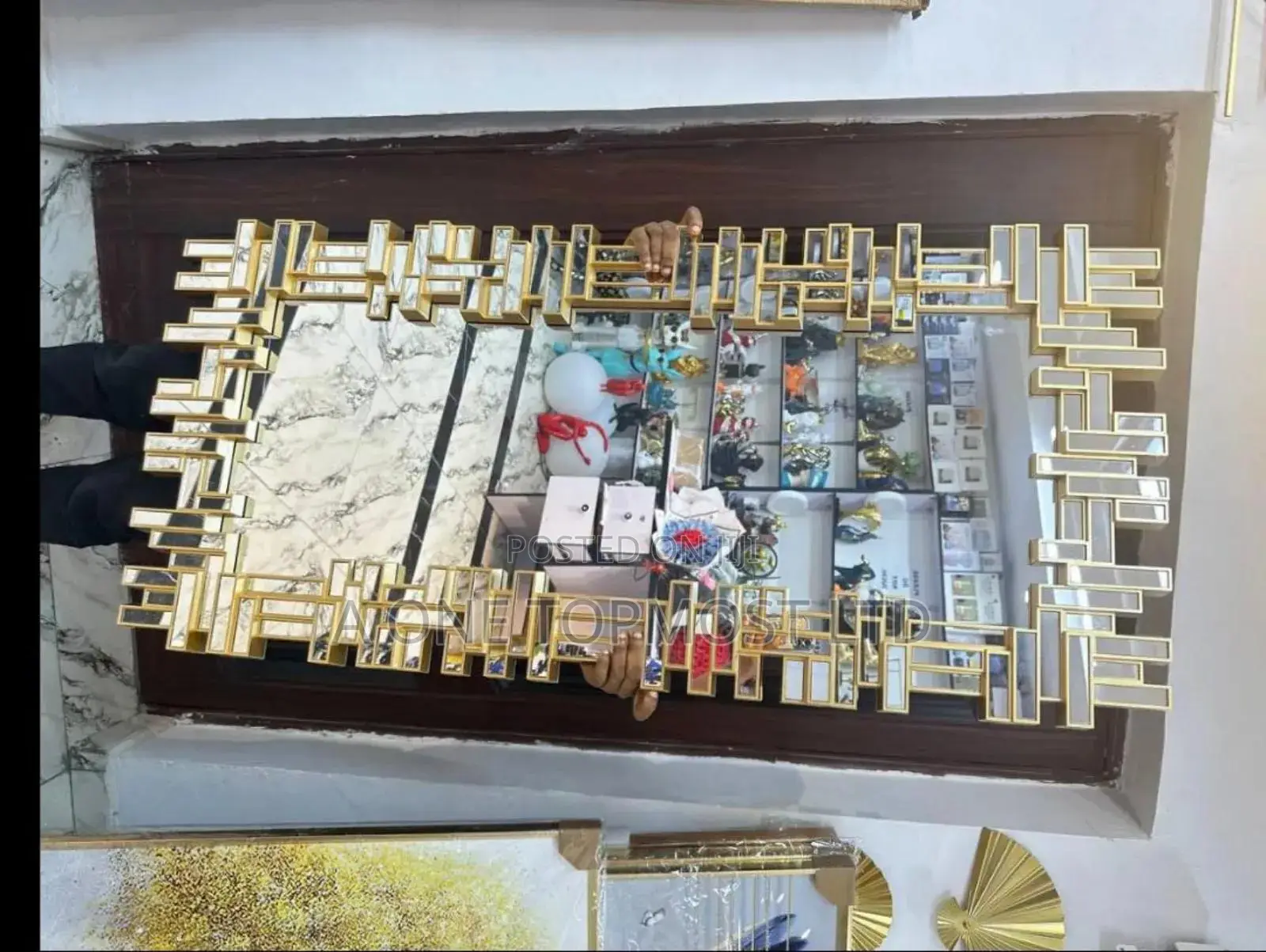 Crystal Gold Mirror [120 By 57cm)