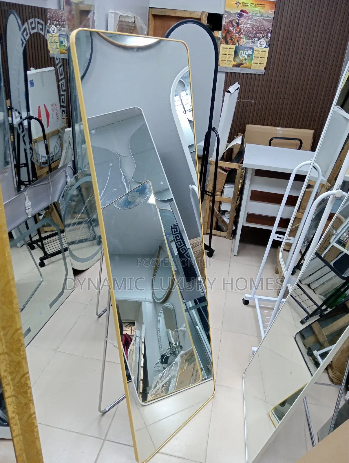 150 Length by 50 Width Square High Quality Standing Mirror