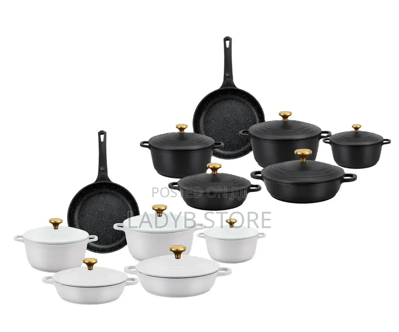 11pcs Hausroland Die Cast Cookware Pot Set