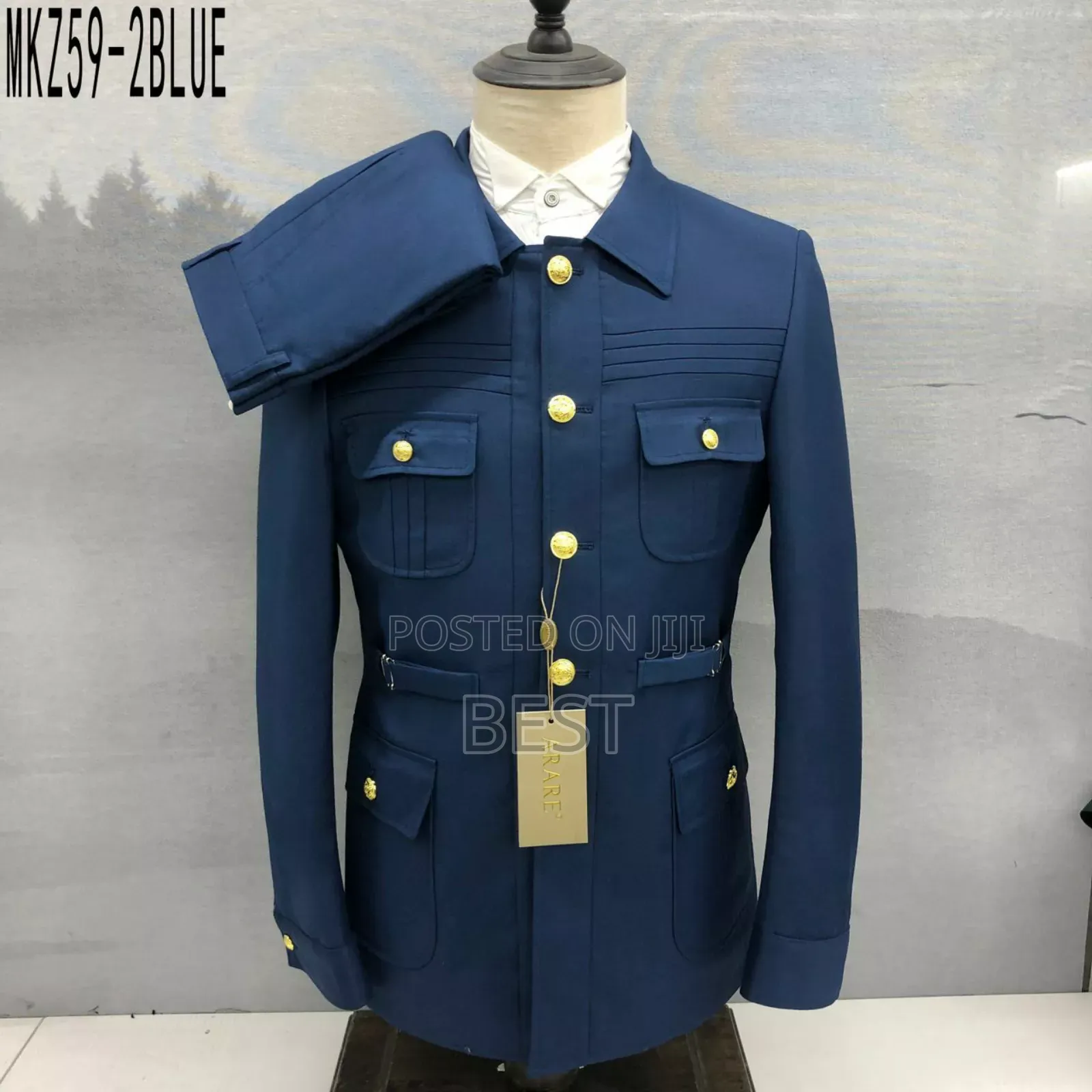 Men Quality Safari Long Sleeve Suit